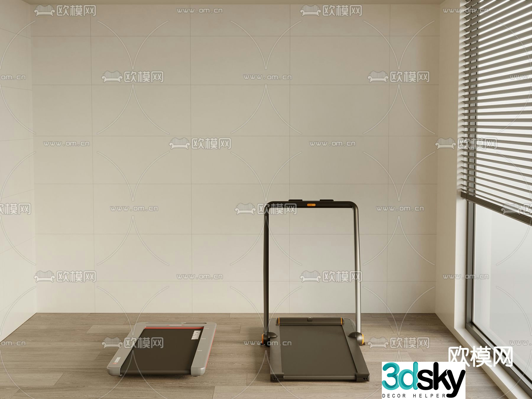Fitness equipment treadmill 3d model