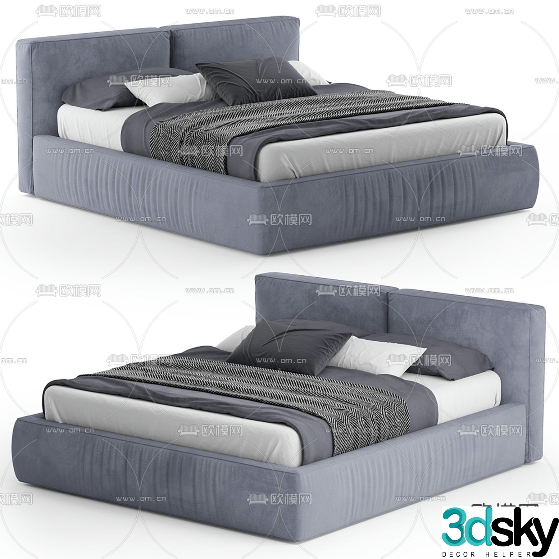 Mebelroom double bed 3d model