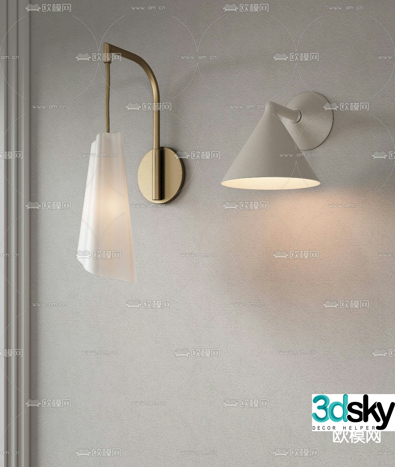 Wabi-sabi wall lamp 3d model