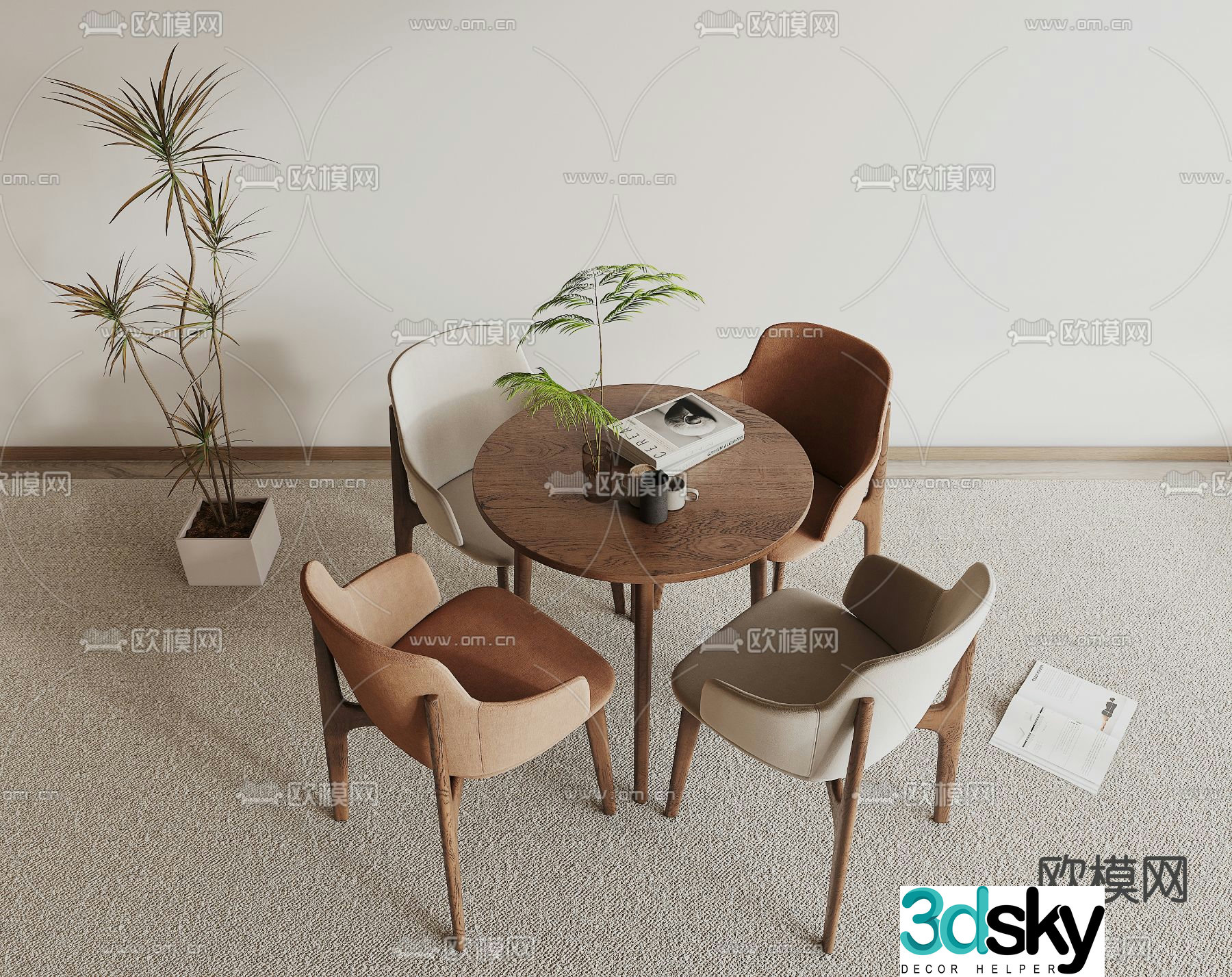 Leisure tables and chairs Negotiation tables and chairs 3d model
