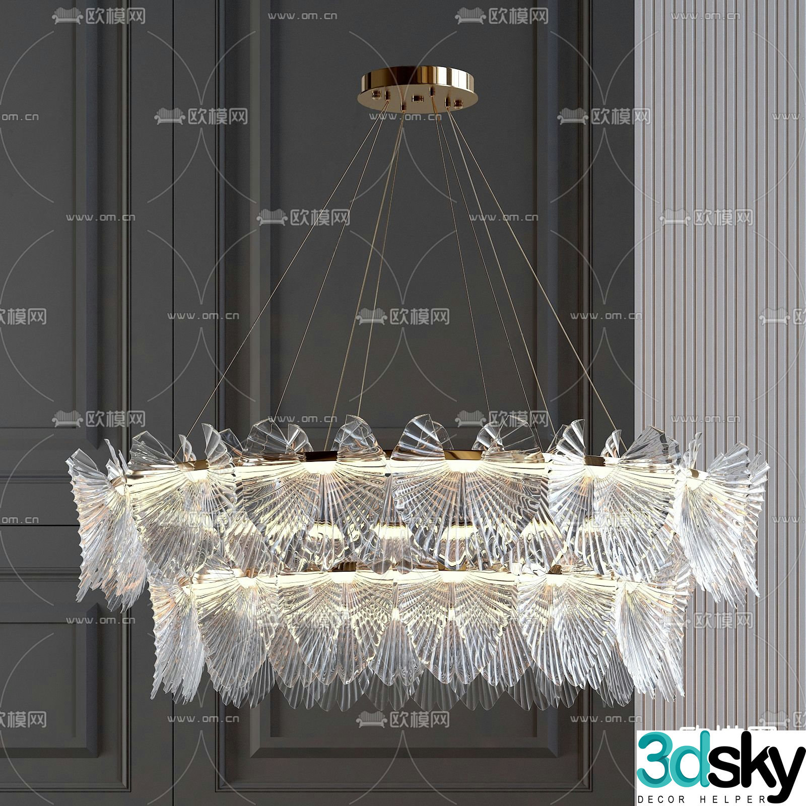 crystal chandelier hall chandelier 3d model