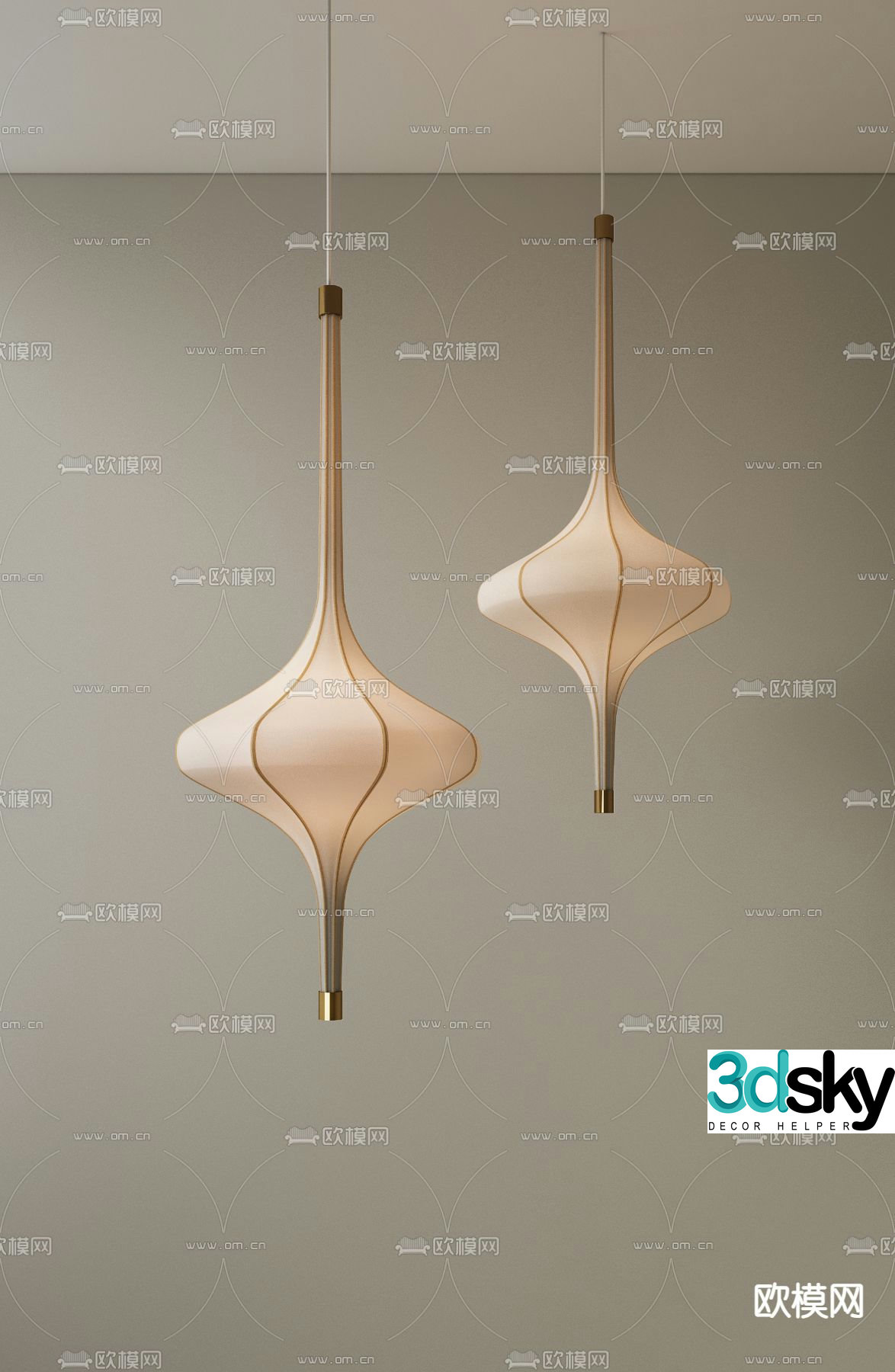 Wasabi Chandelier Middle Style Chandelier 3D Model