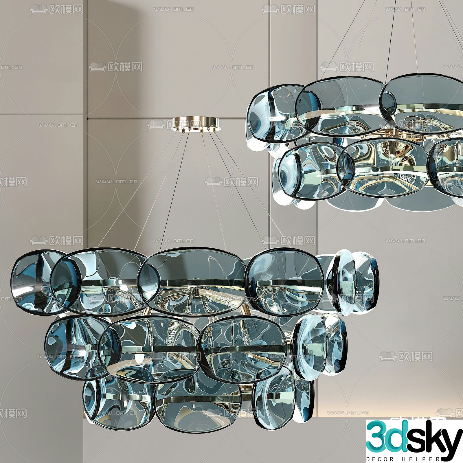 crystal chandelier hall chandelier 3d model