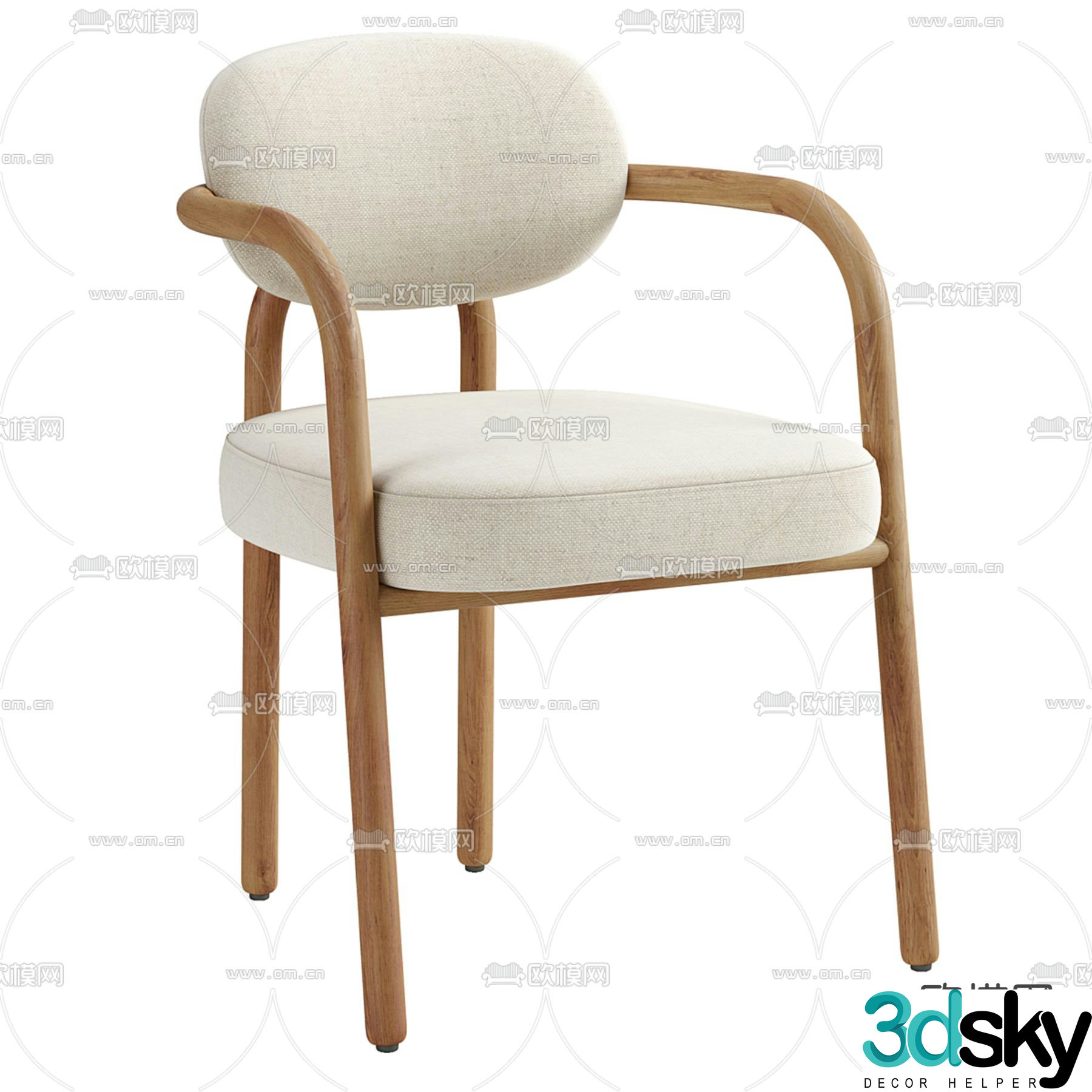 Melqui chair dining chair 3d model