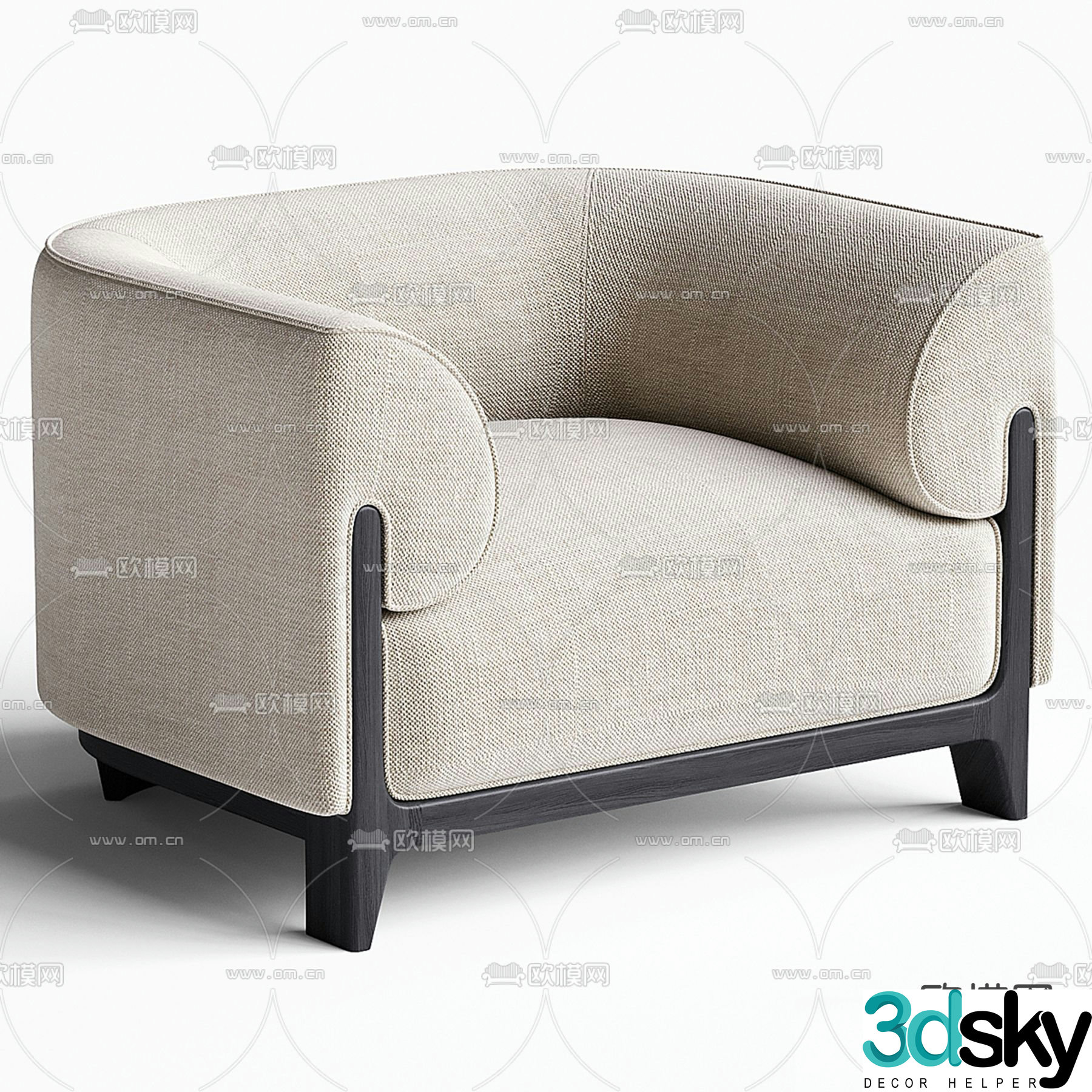 Modern sofa chair leisure chair 3d model