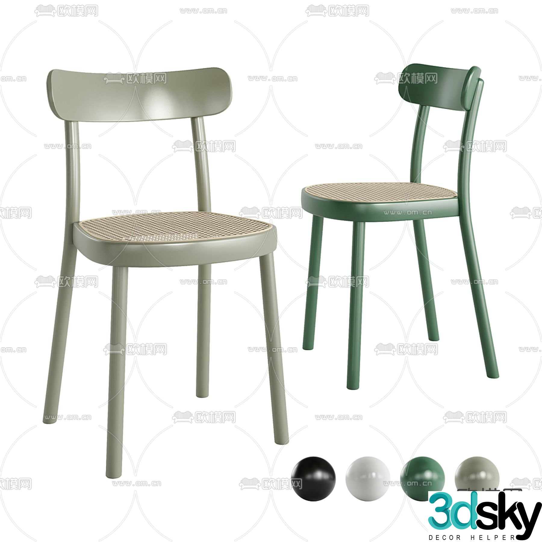 La Zitta chair dining chair 3d model