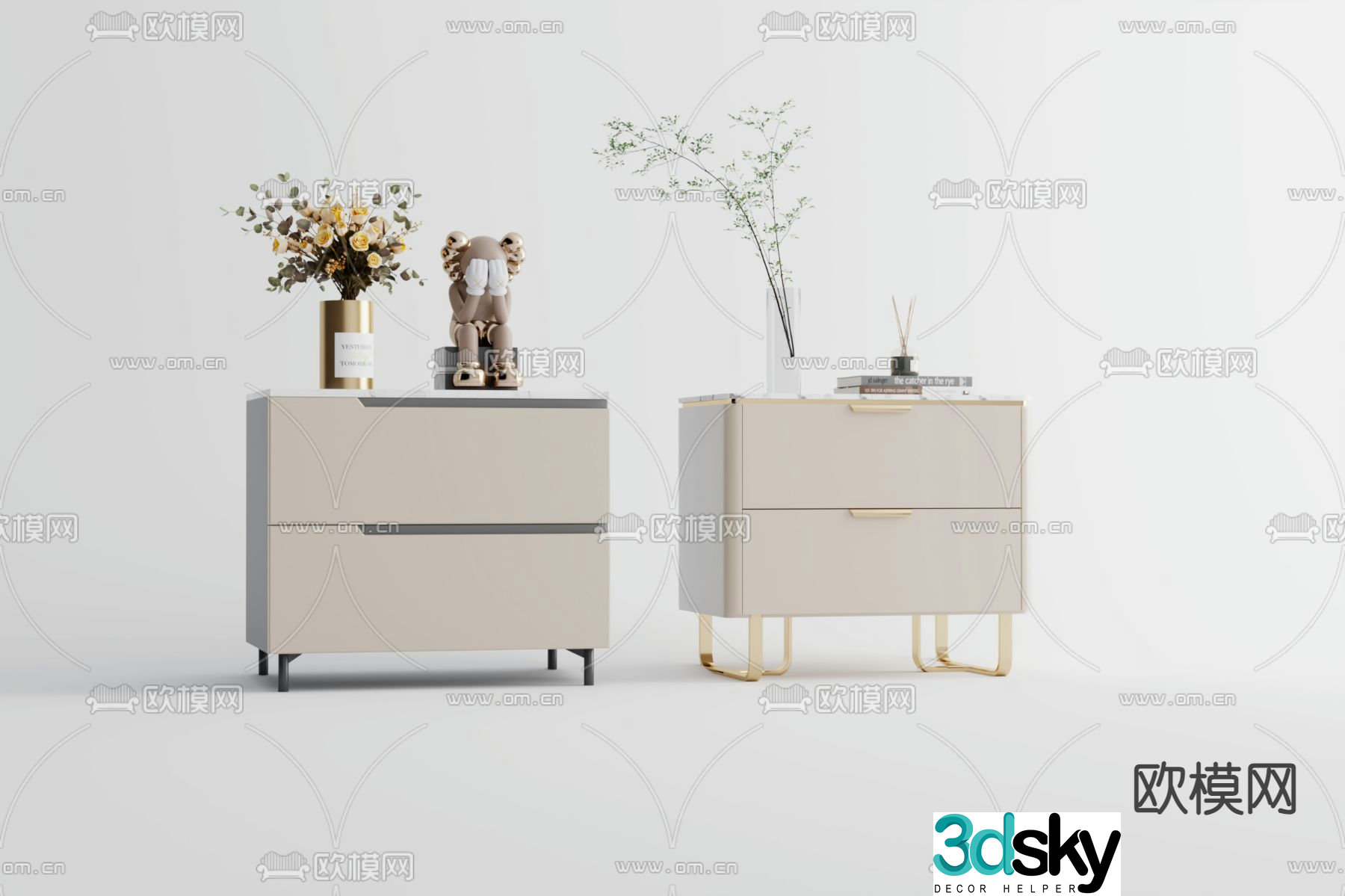 bedside table 3d model