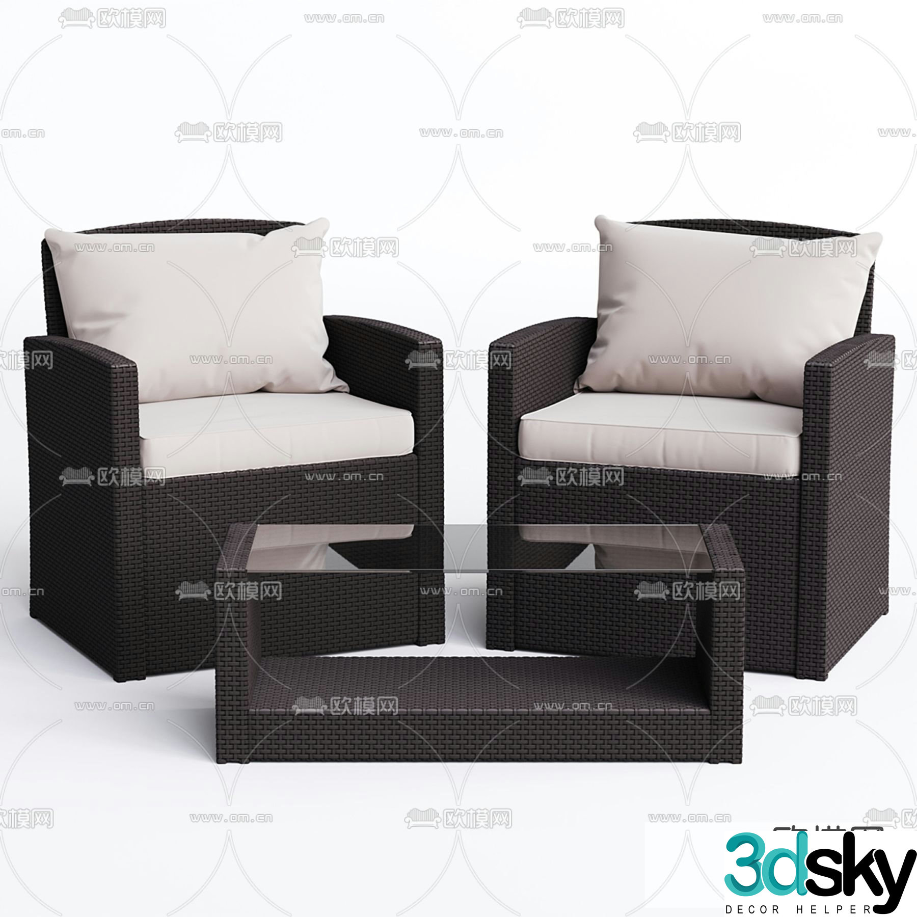 Office sofa reception sofa 3d model