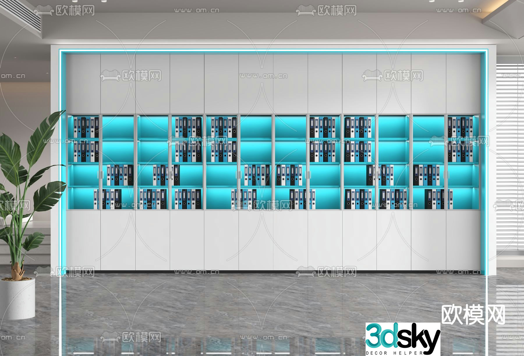 modern information cabinet file cabinet file cabinet 3d model