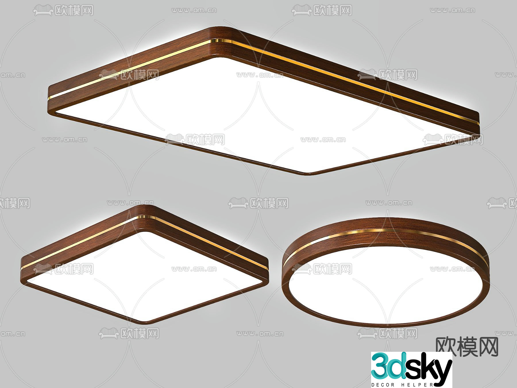 New Chinese style ceiling lamp 3d model
