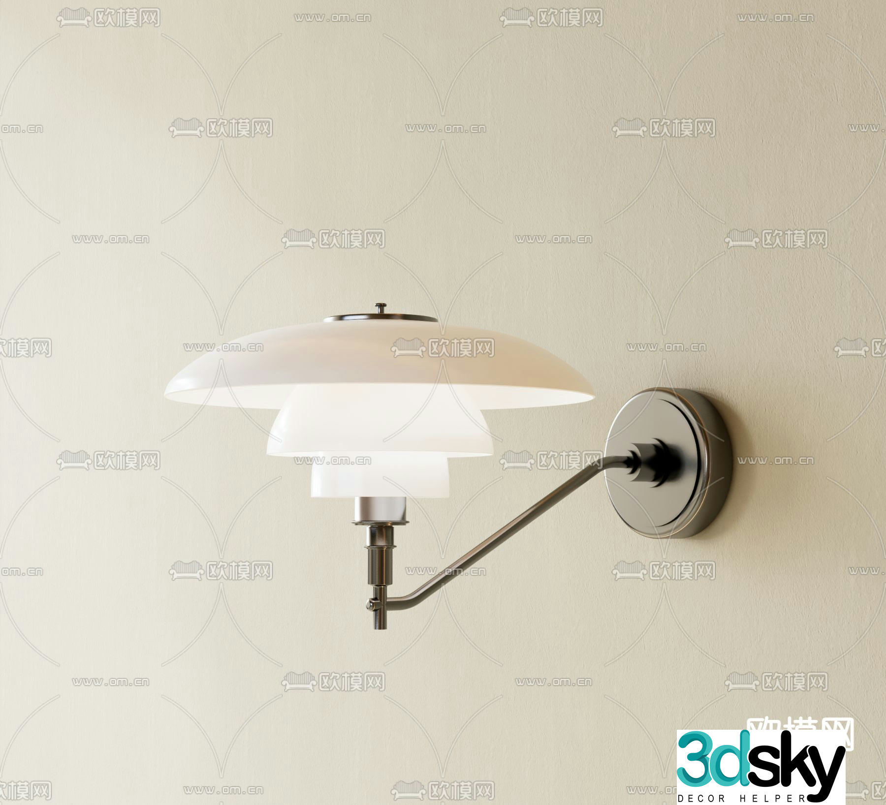 Creative wall lamp 3d model