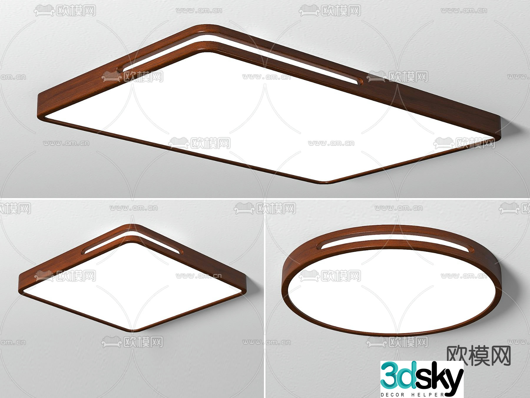 New Chinese style ceiling lamp 3d model