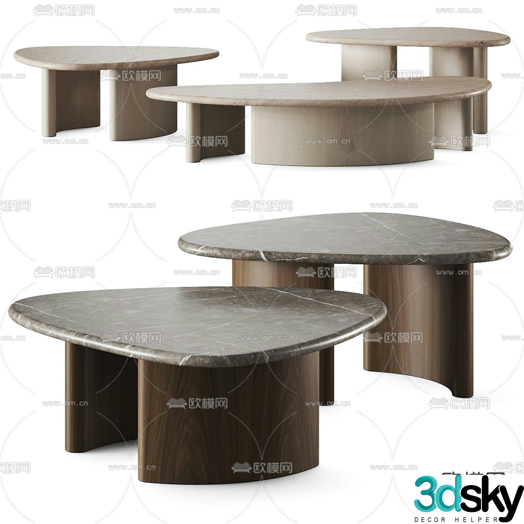 Mother and son coffee table coffee table 3d model