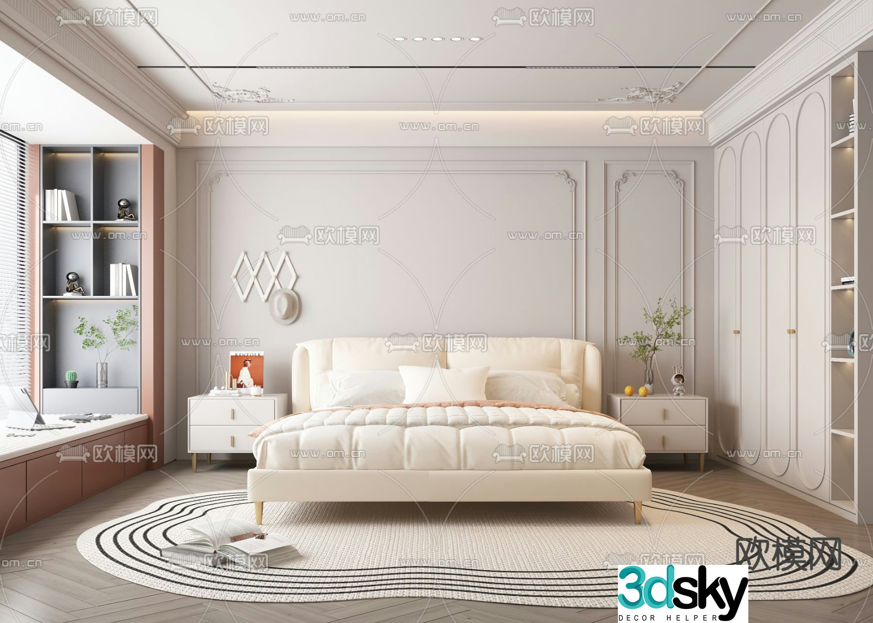 French bedroom master room 3d model