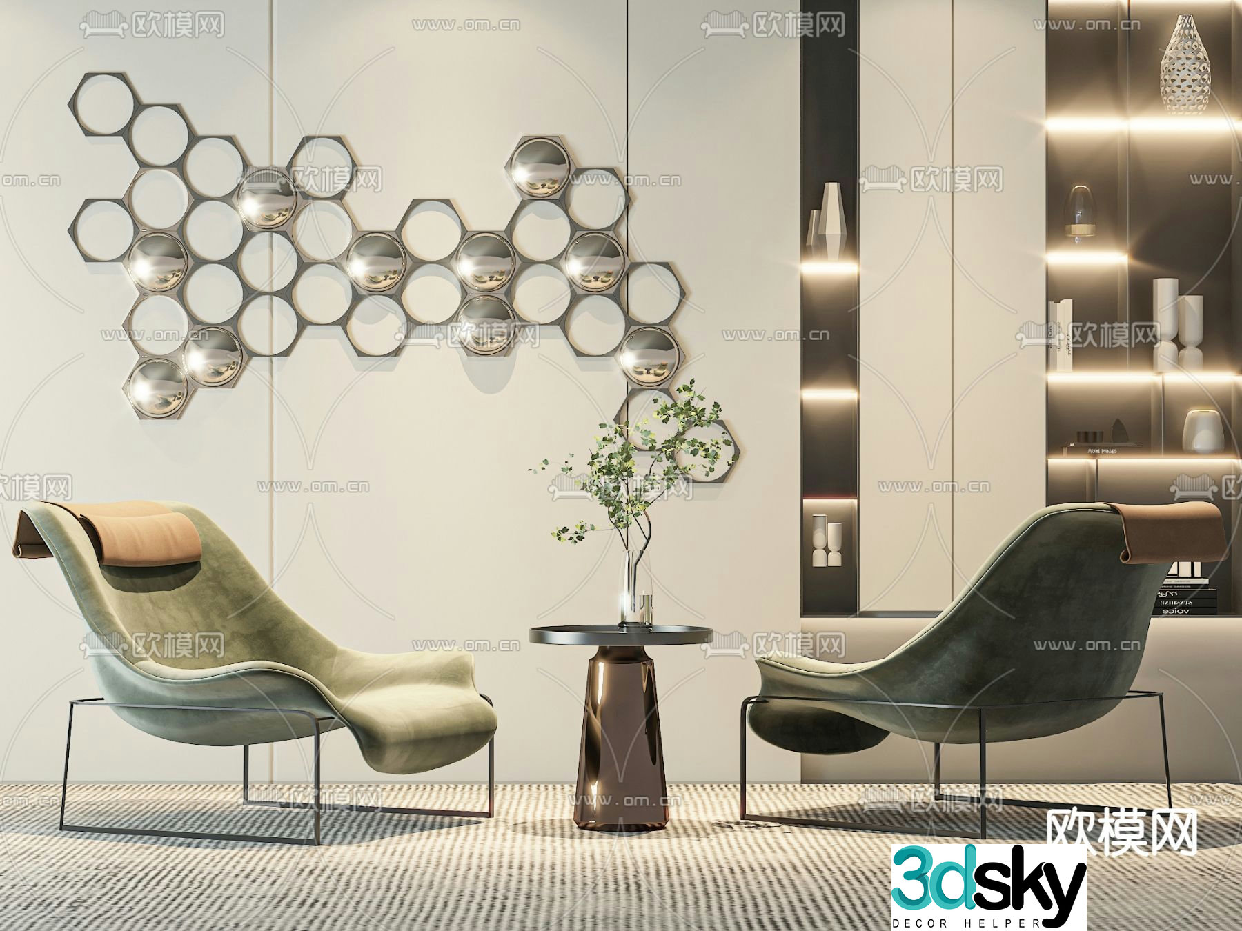 modern lounge chair chair leisure chair sofa chair 3d model
