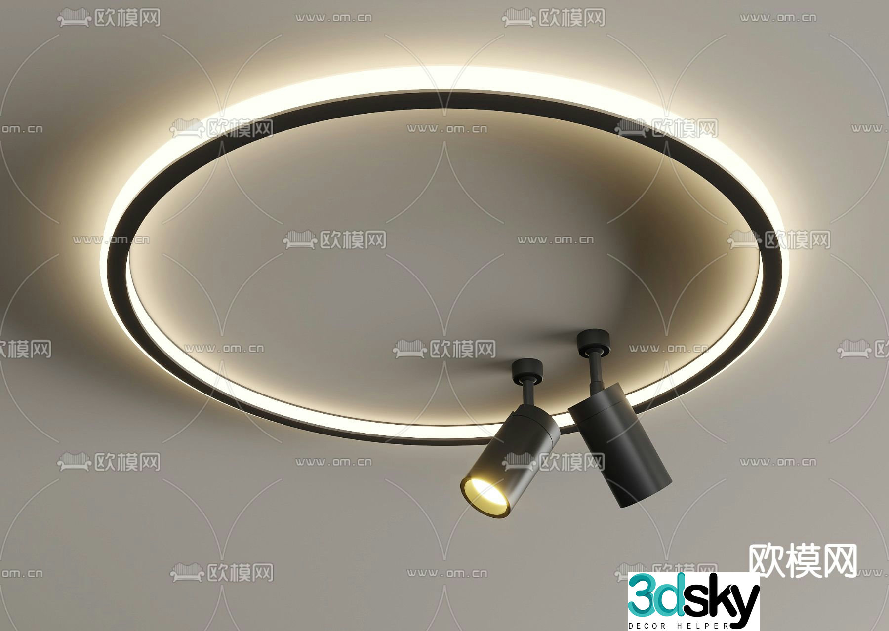 Creative ceiling lamp living room lamp 3d model
