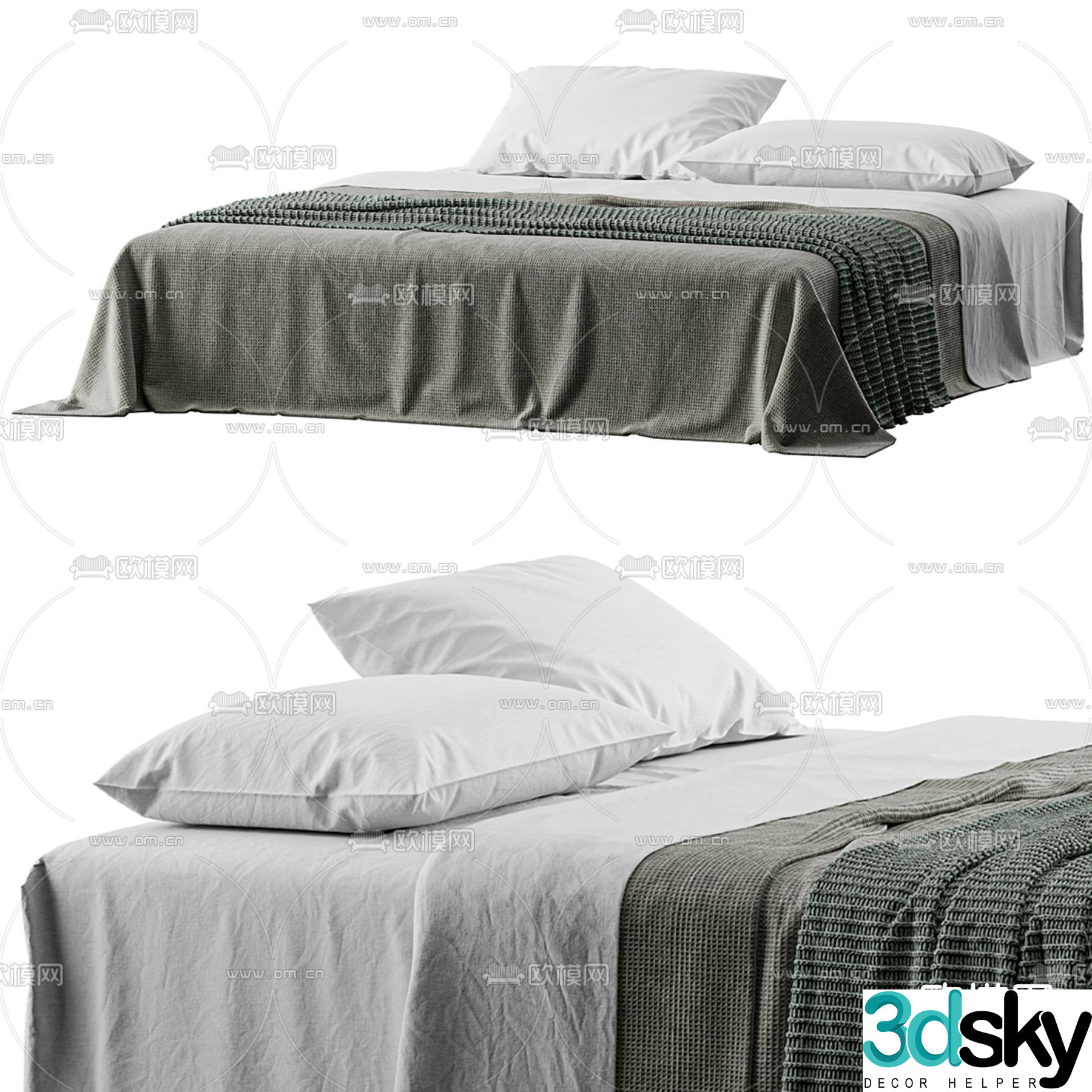 Sheets Magic Linen Bedding Quilt 3d model