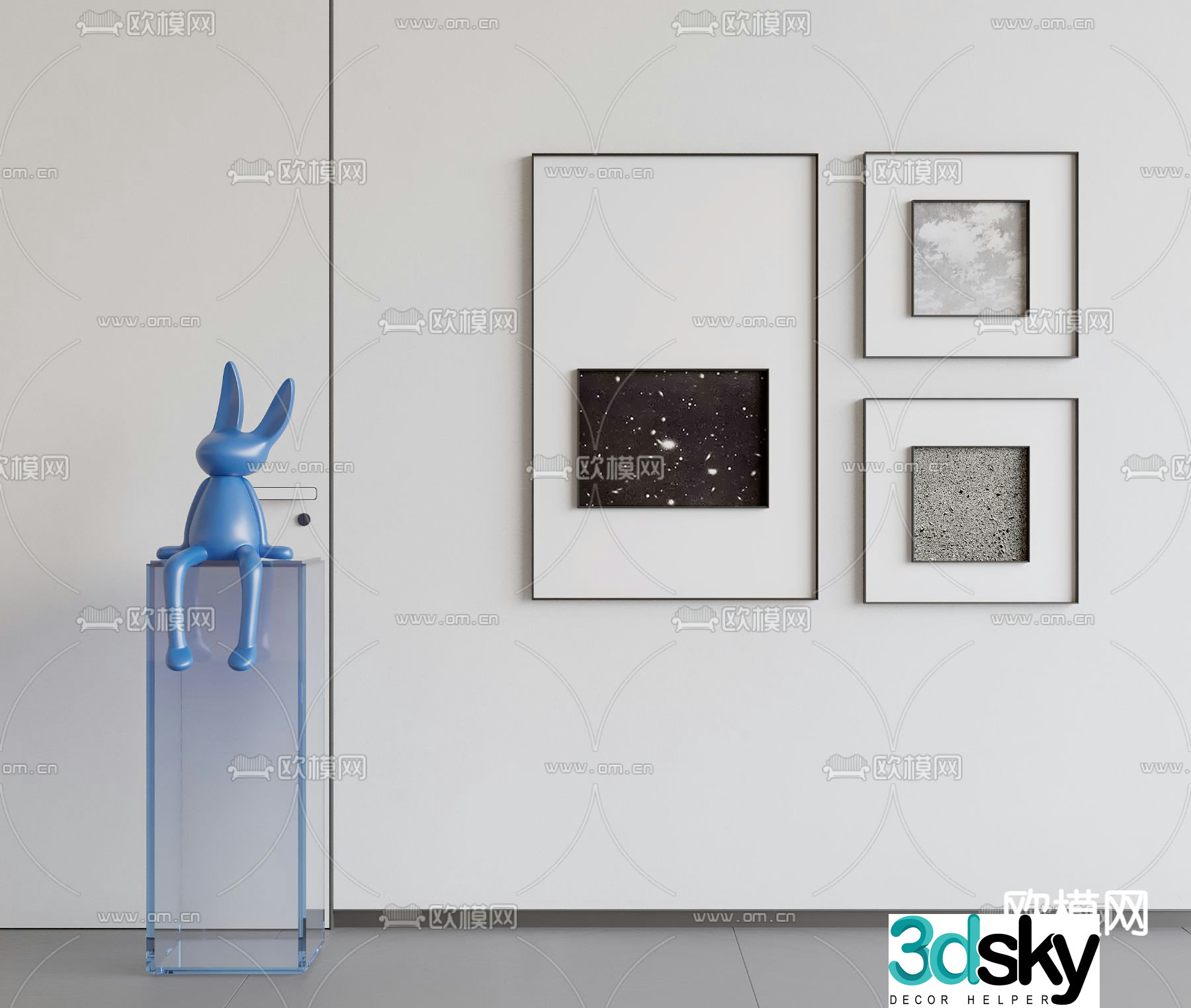 Art painting Abstract painting Decorative painting 3d model