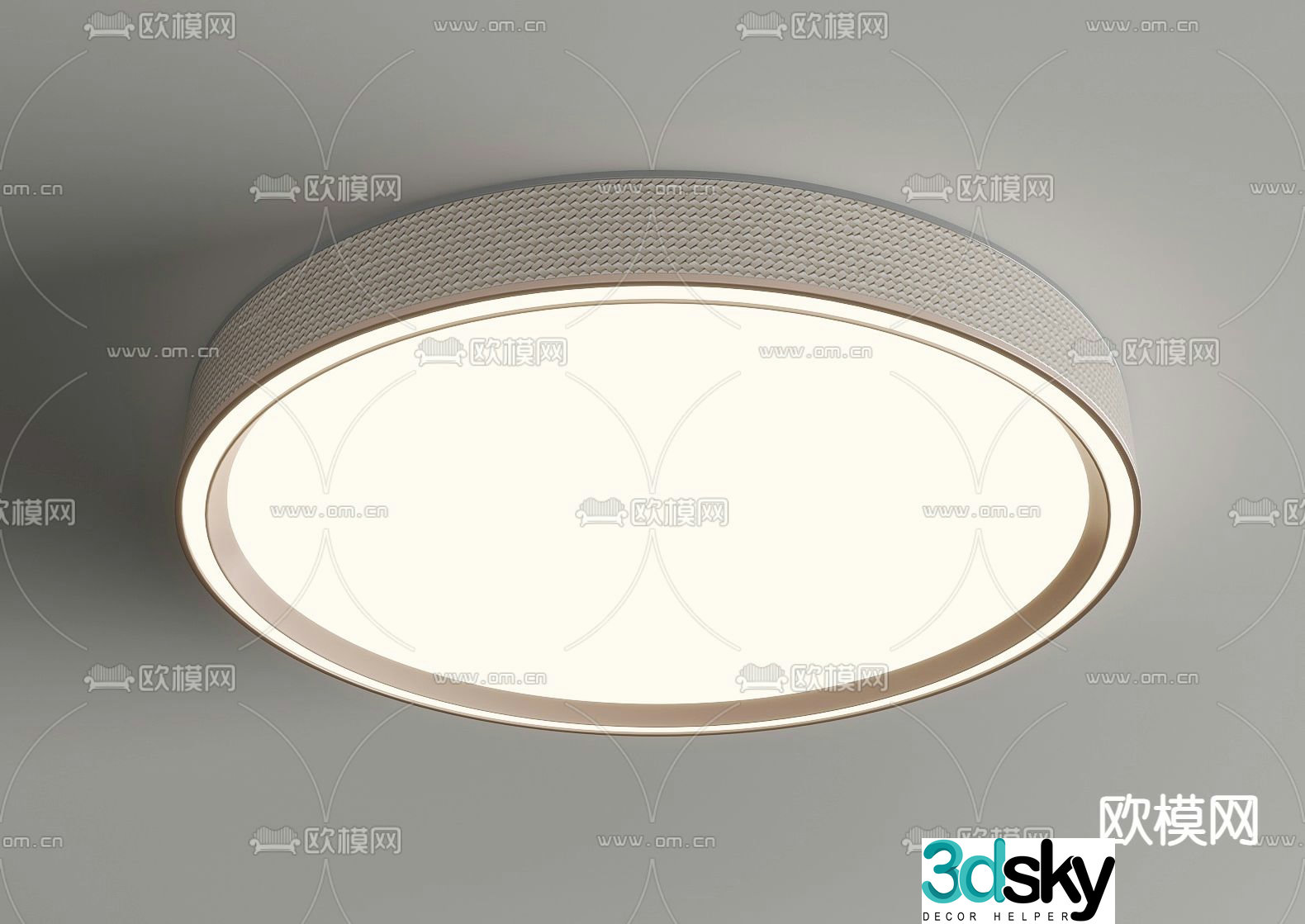 Round ceiling lamp bedroom lamp 3d model