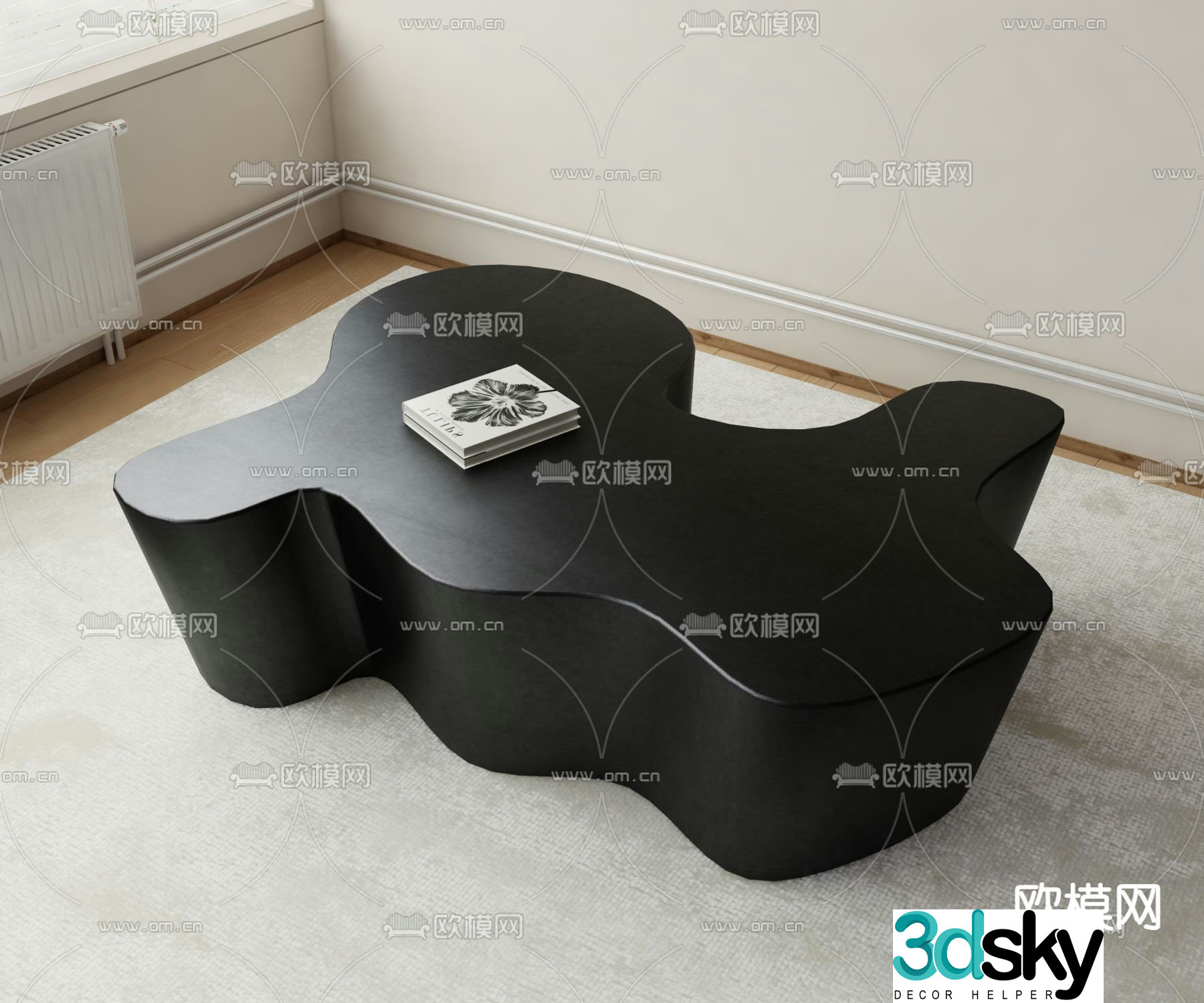 Special shaped coffee table 3d model