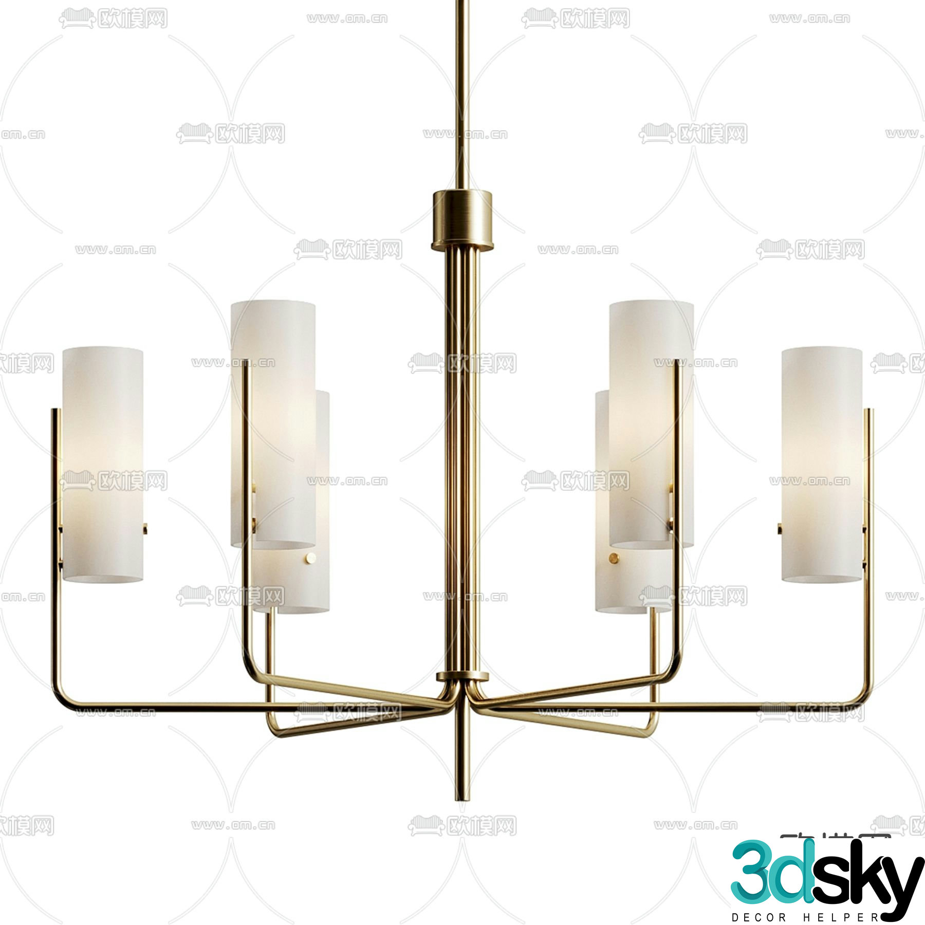 Westwing Chandelier Vivian Multi-Head Chandelier 3D Model