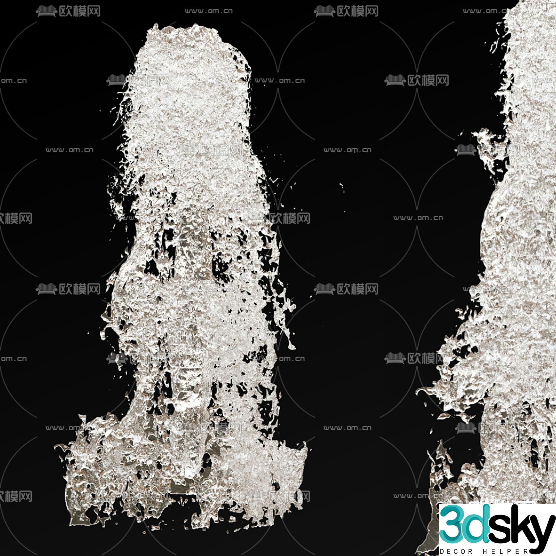 fountain flowing water 3d model