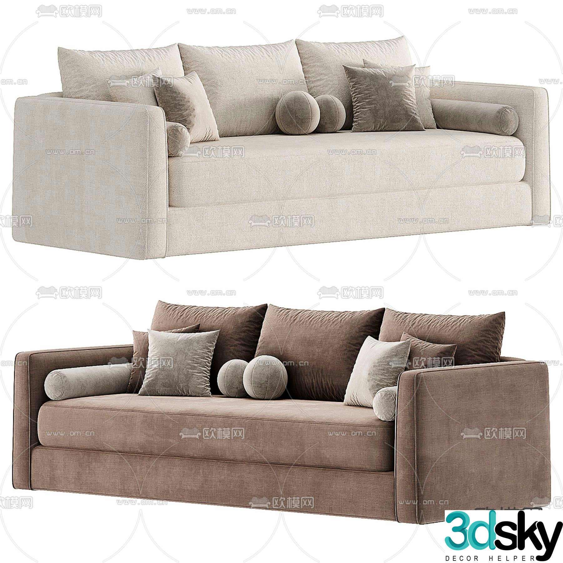 Double sofa 3d model