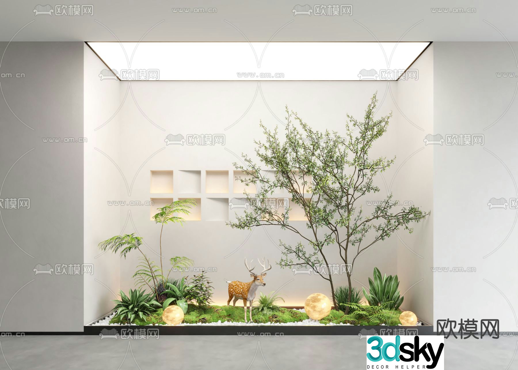 Landscape plant landscaping plant pile 3d model