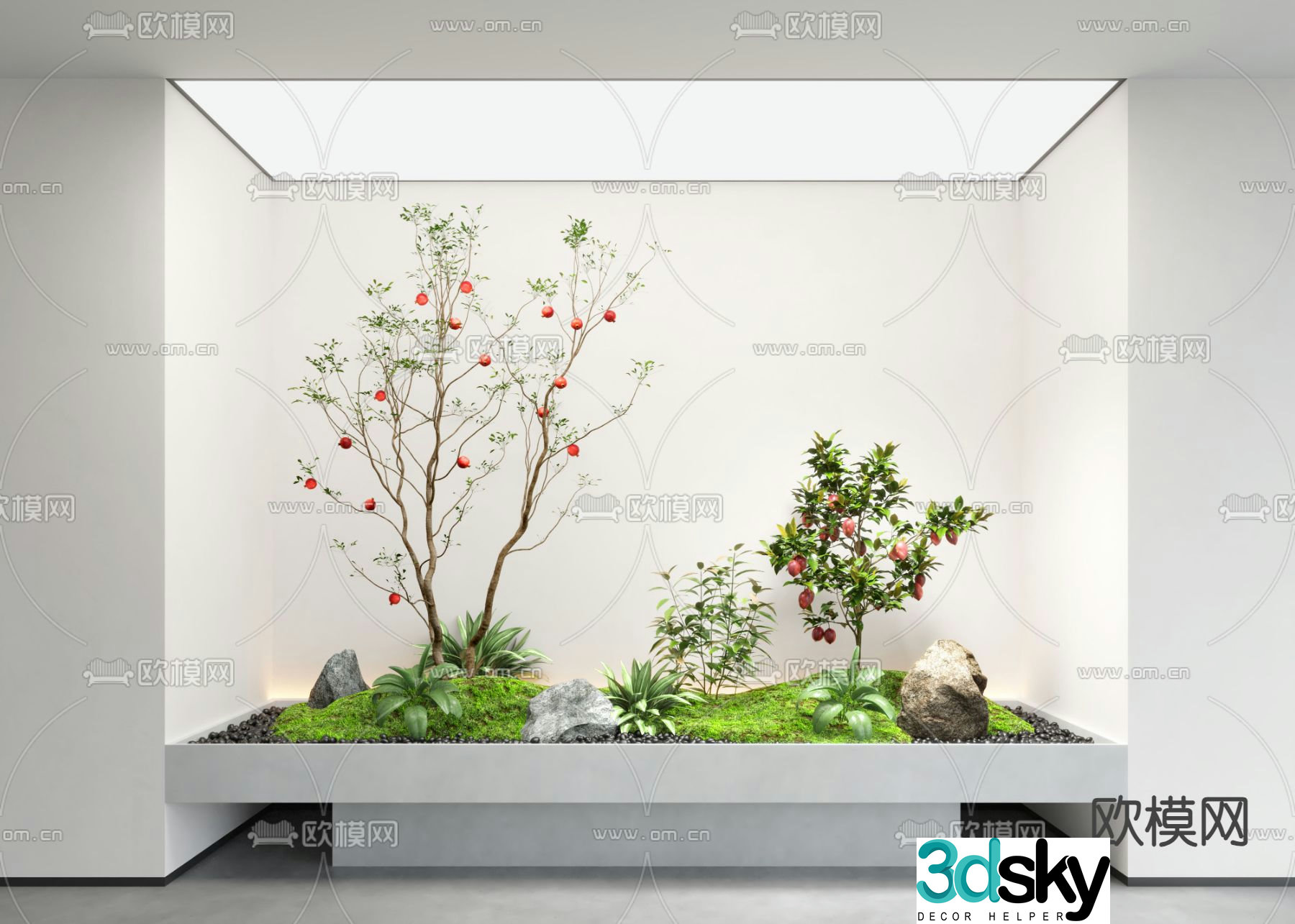Landscape plant landscaping plant pile 3d model