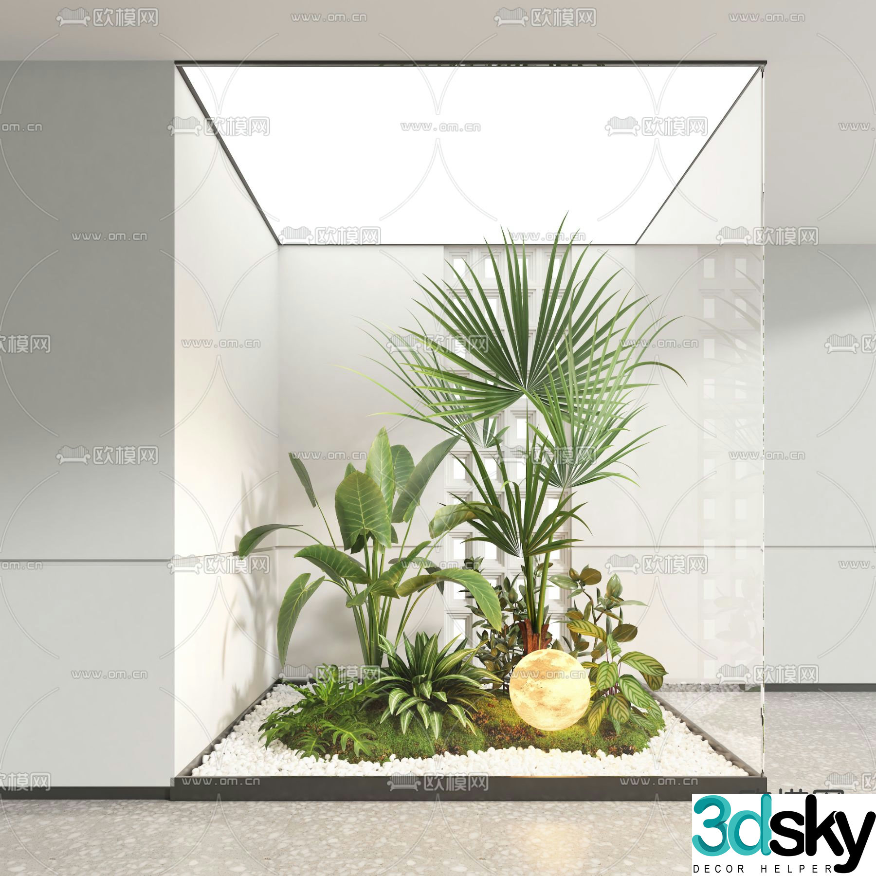 Landscape plant landscaping plant pile 3d model