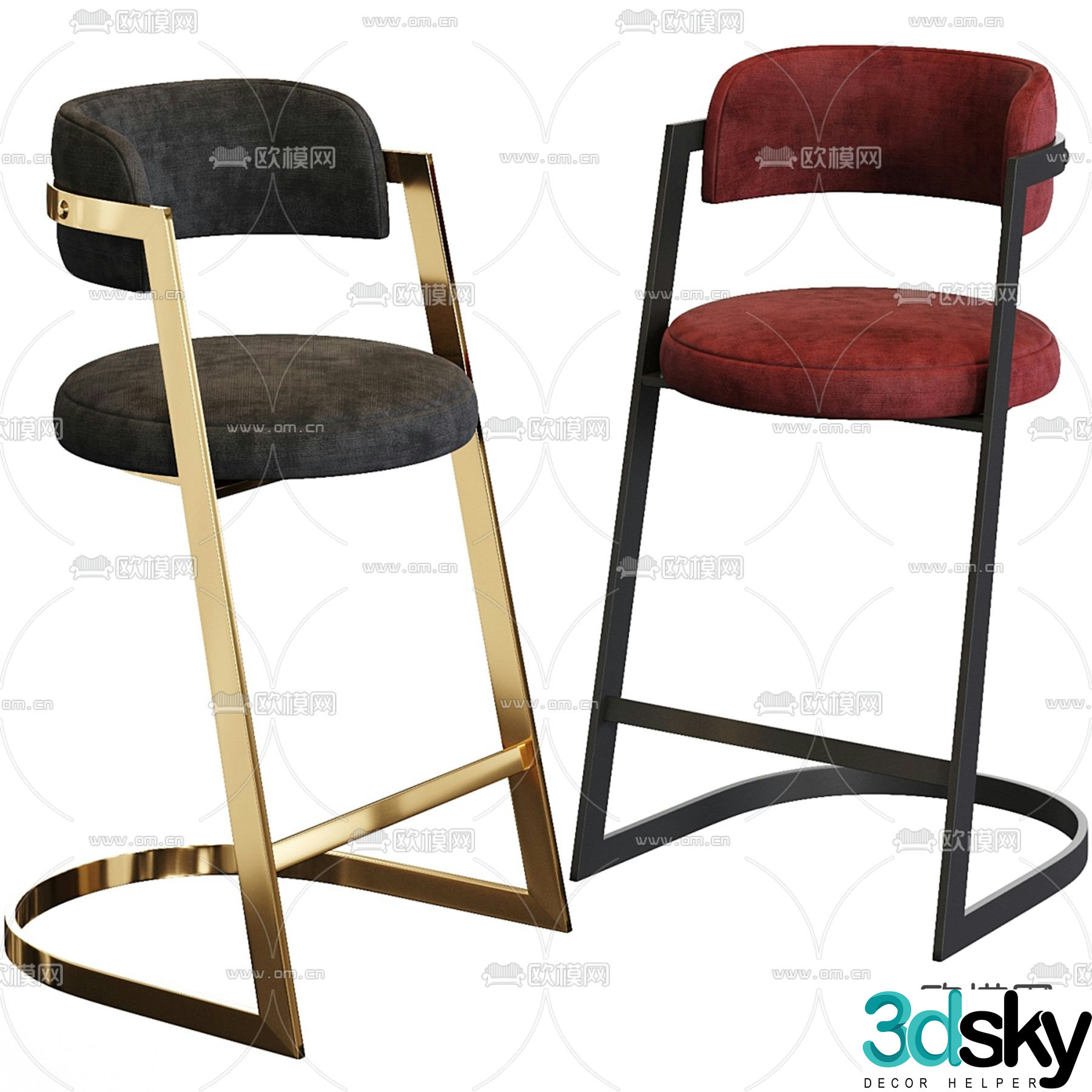 bar stool 3d model