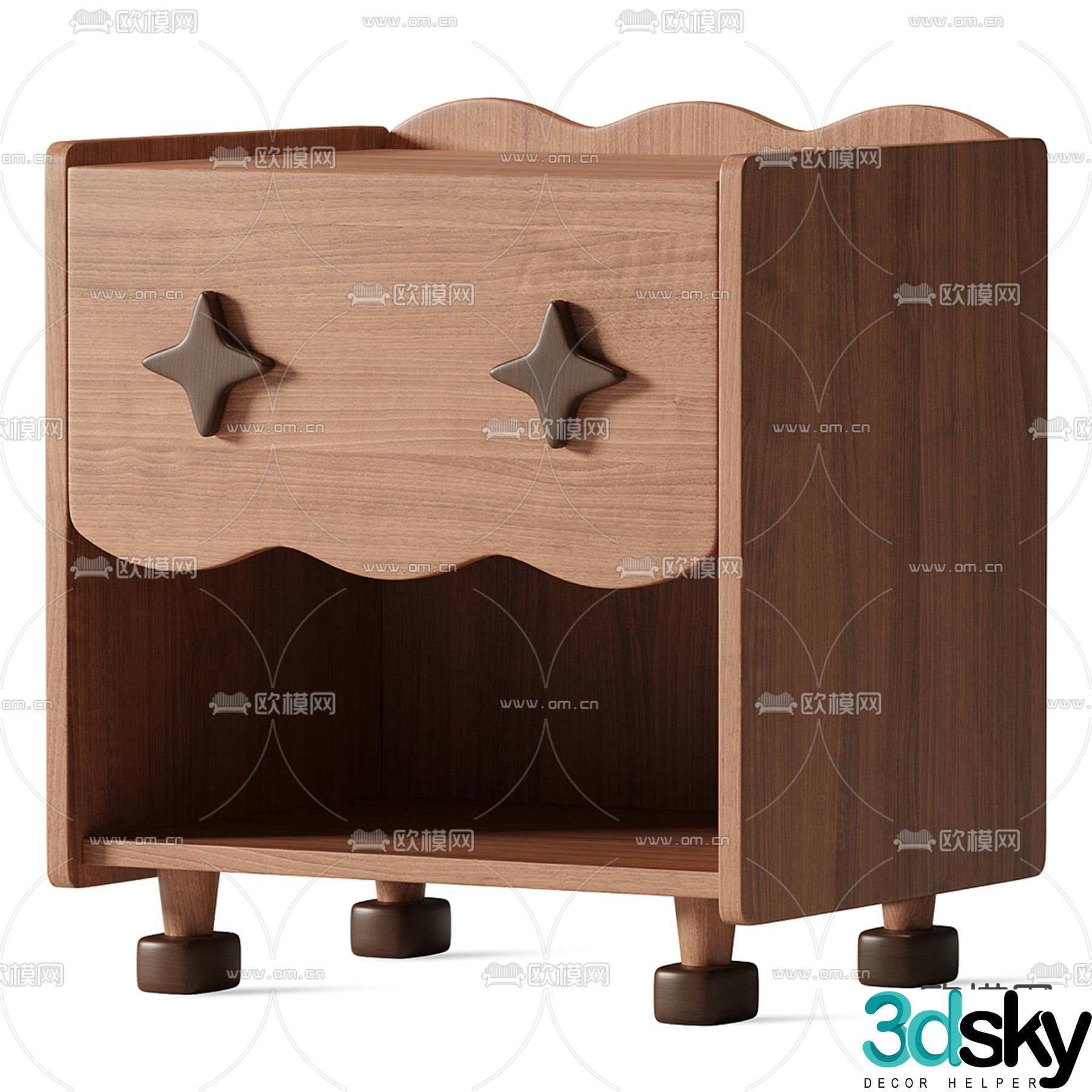 Italy MEZZO children’s bedside table 3d model