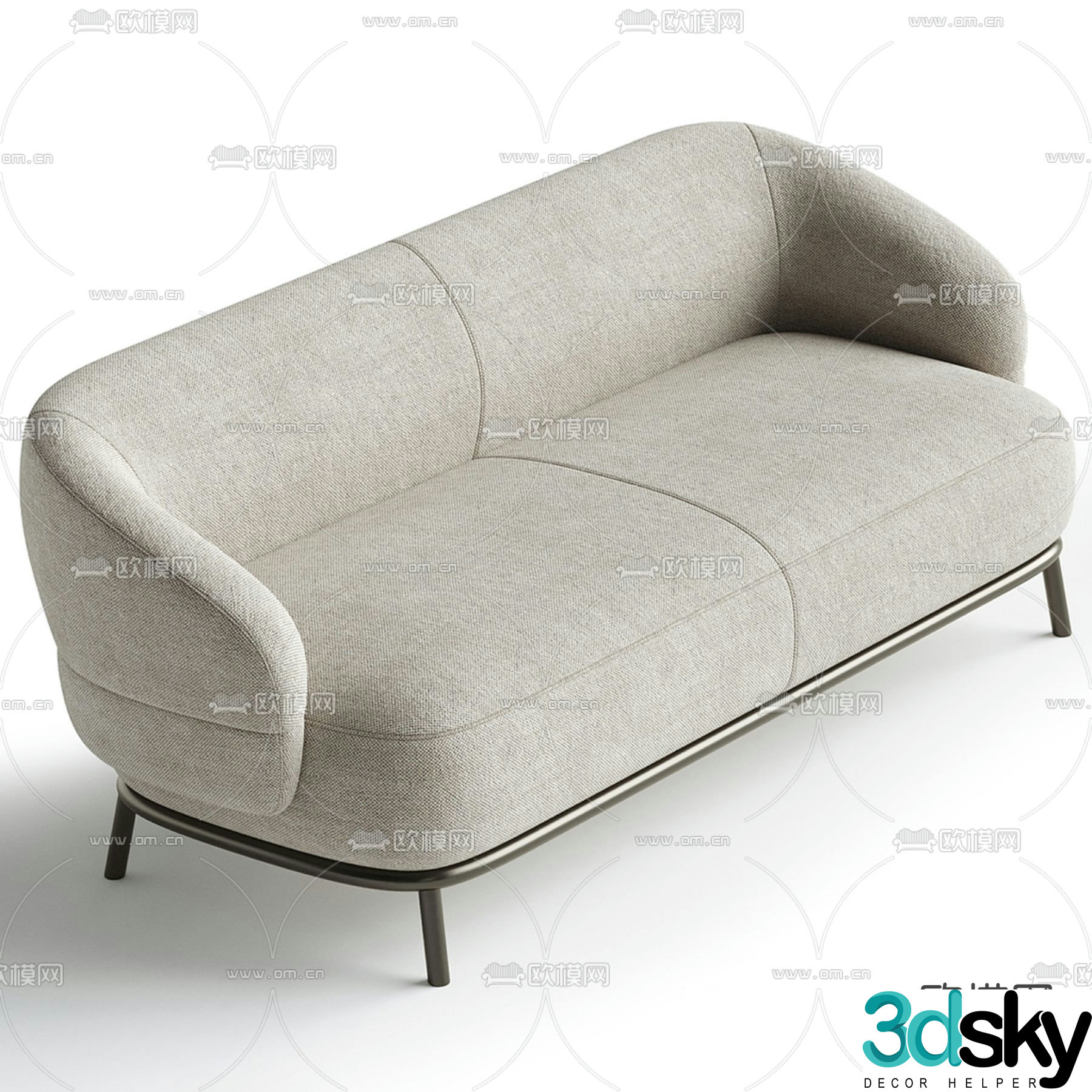 Double sofa 3d model