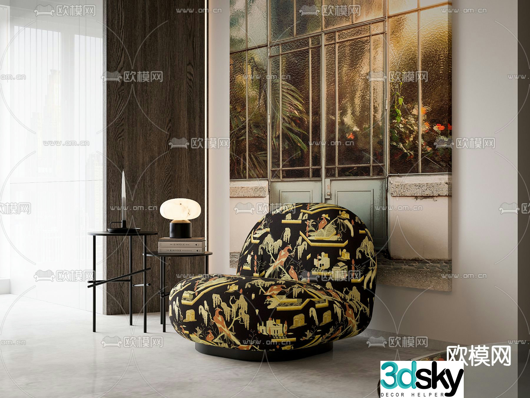 GUBI single sofa leisure sofa 3d model