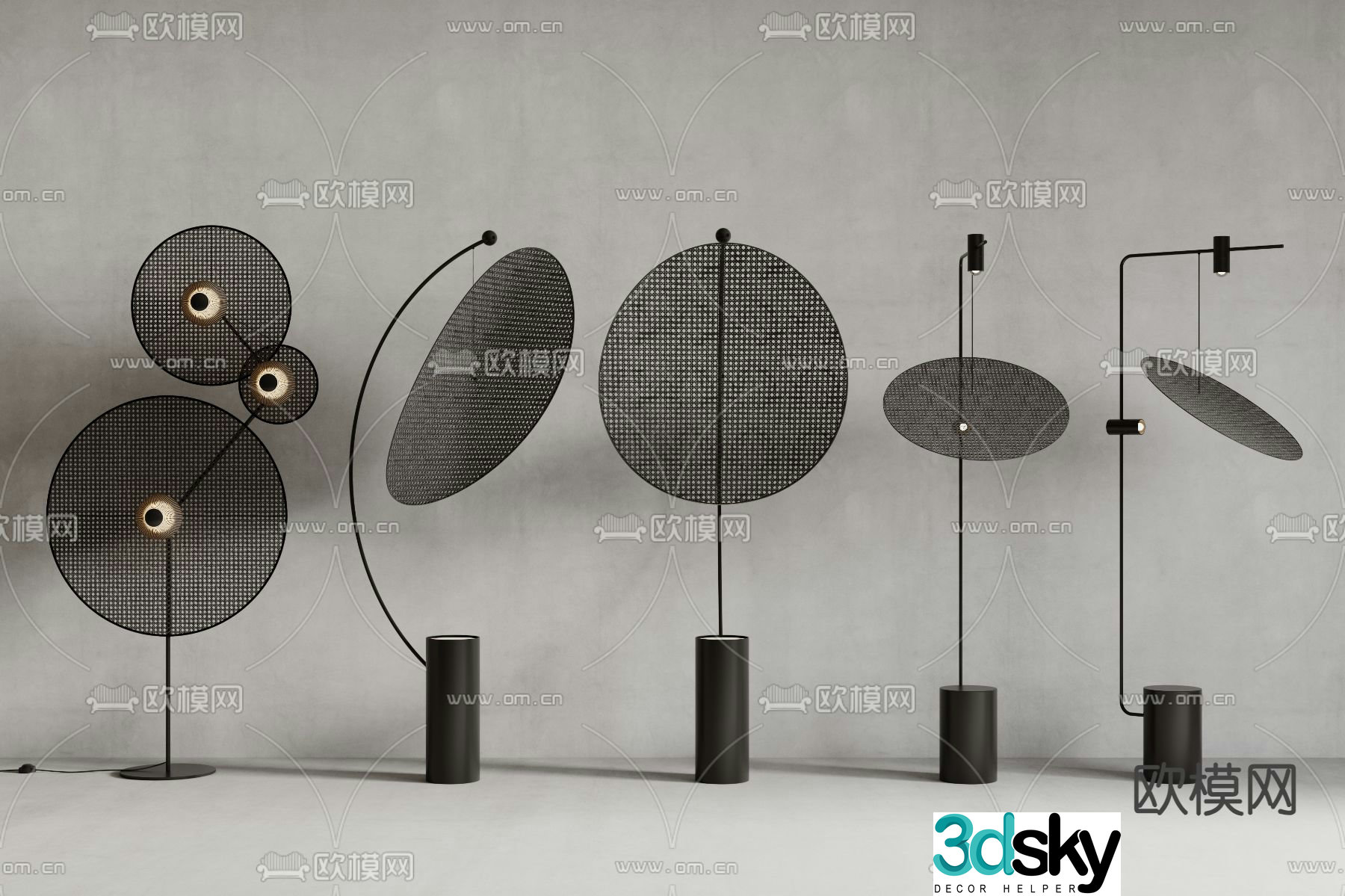 Creative floor lamp 3d model
