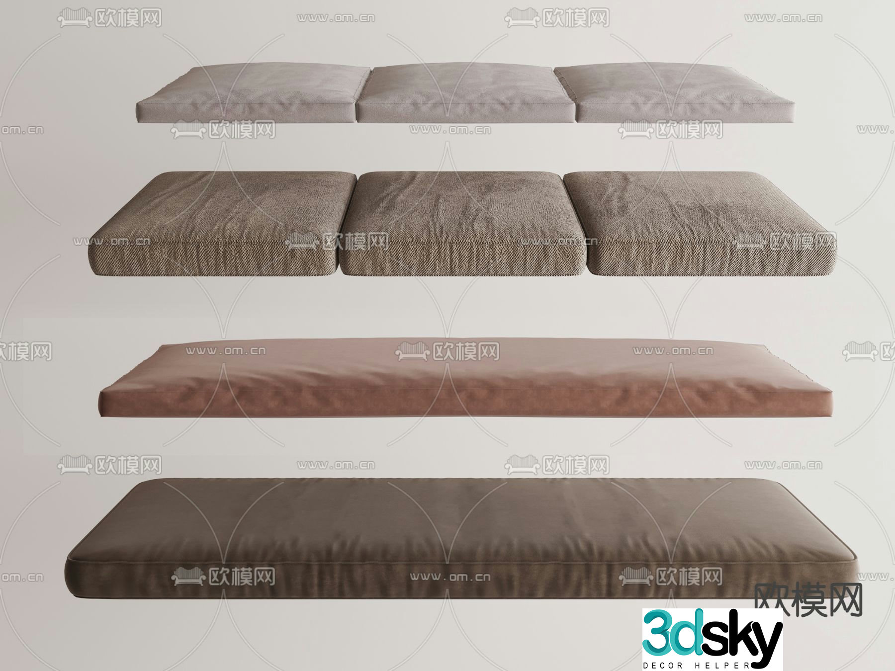 Cushions cushions bay window cushions 3d model