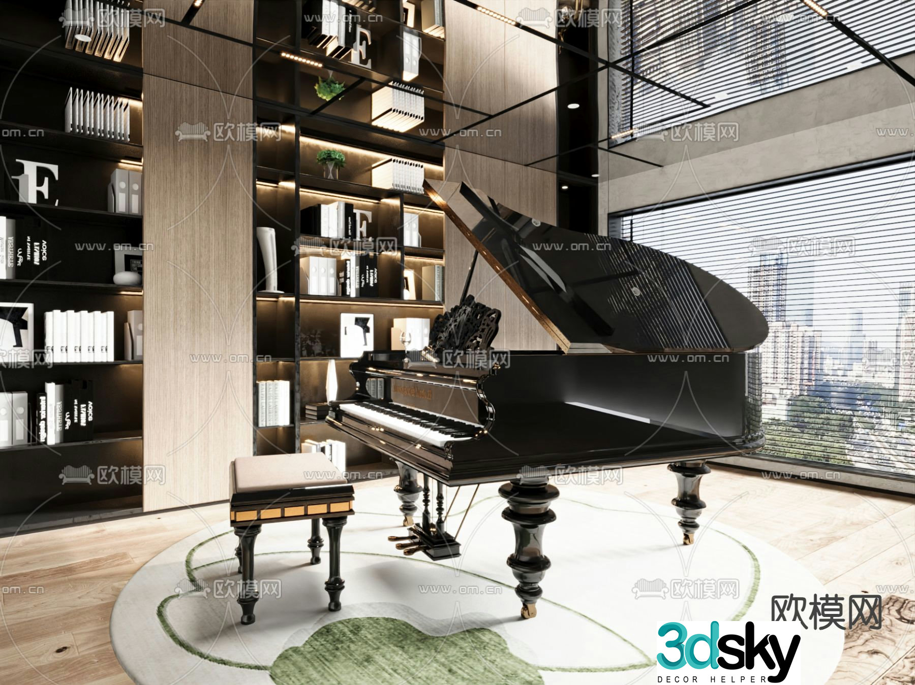 European piano 3d model