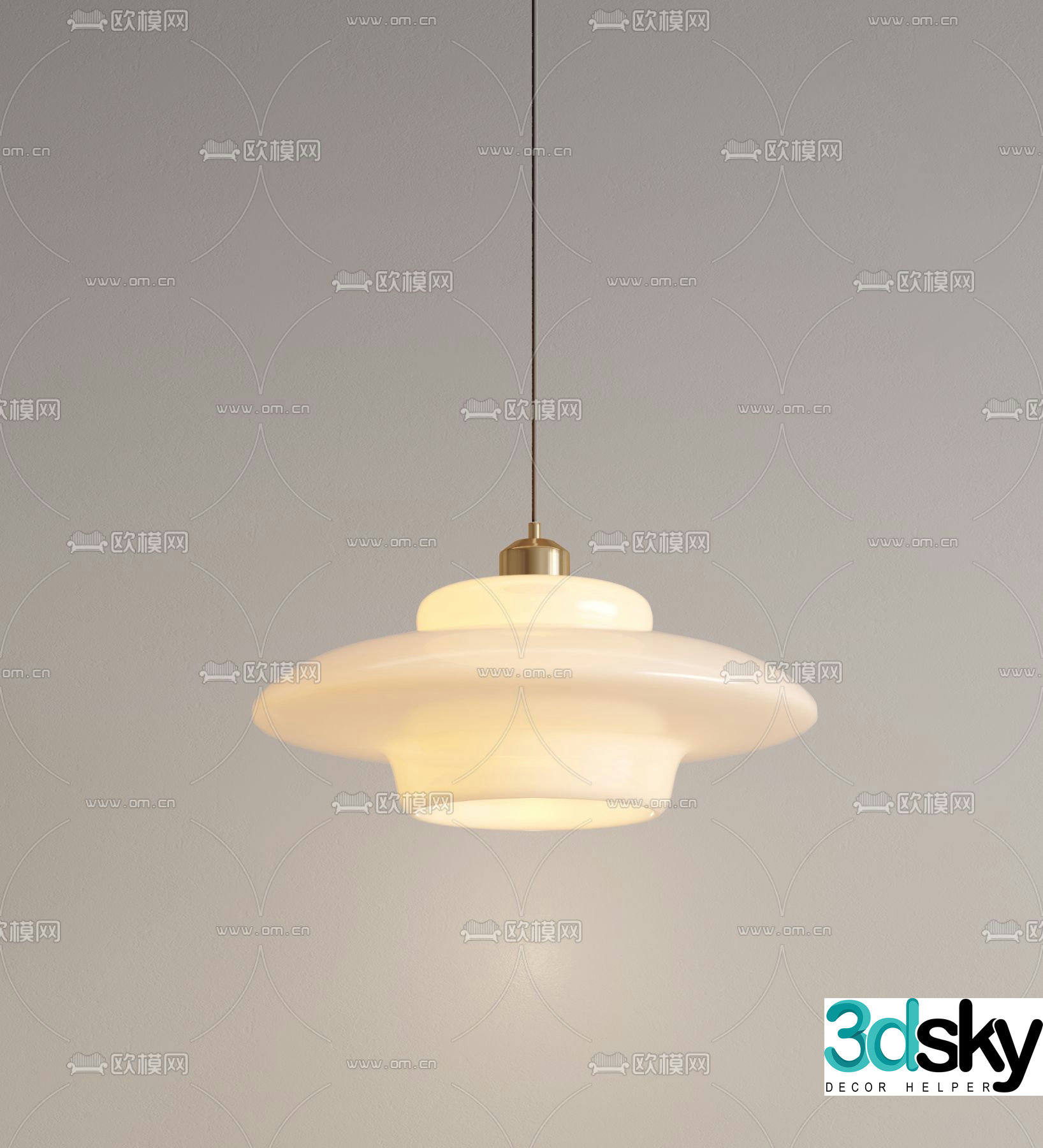 Cream style small chandelier 3d model