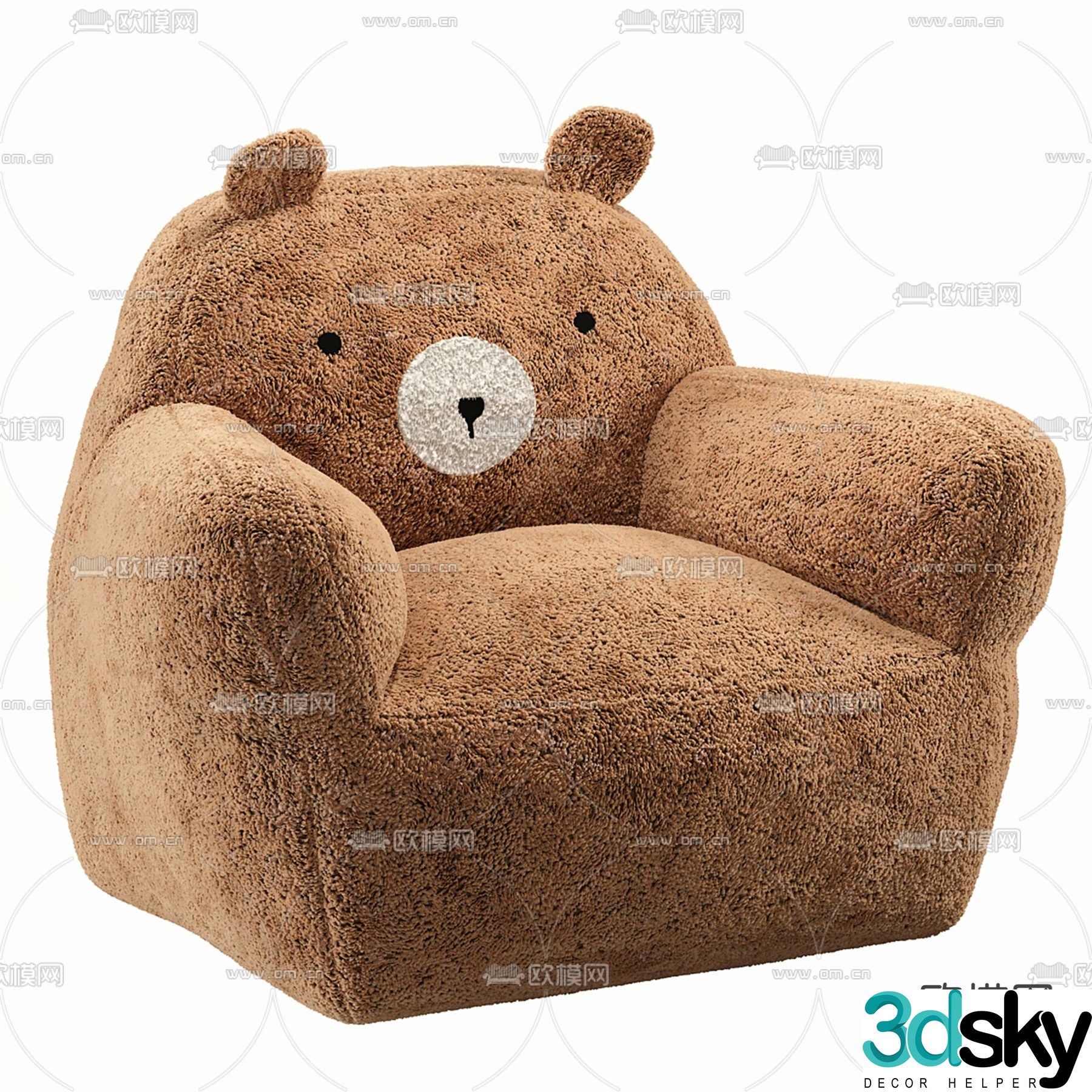 Beanbag sofa bear sofa cartoon sofa 3d model