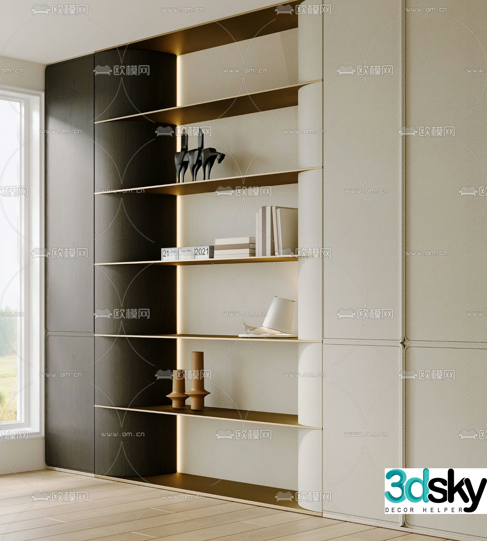 Decorative rack display rack storage rack 3d model