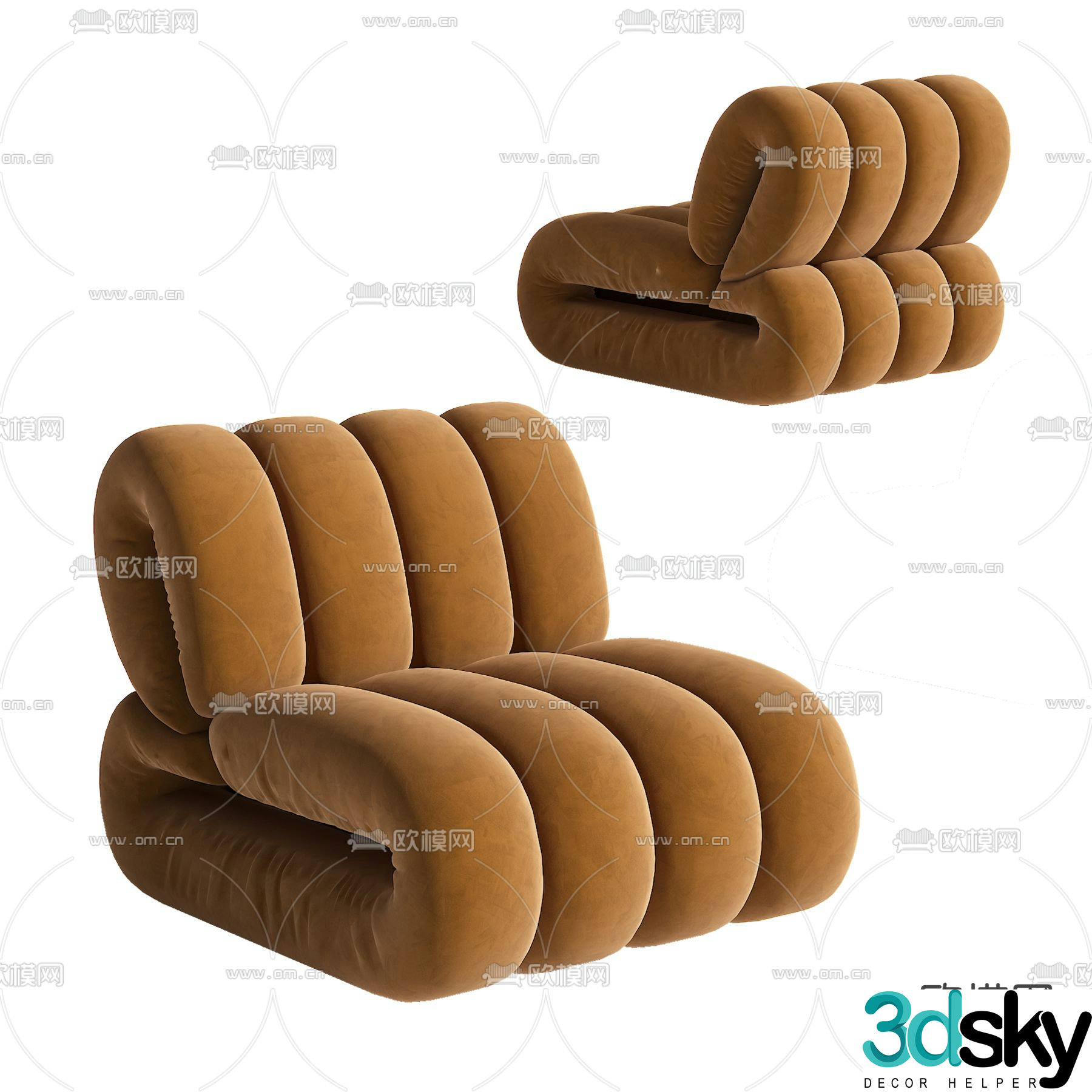 Single sofa leisure sofa 3d model