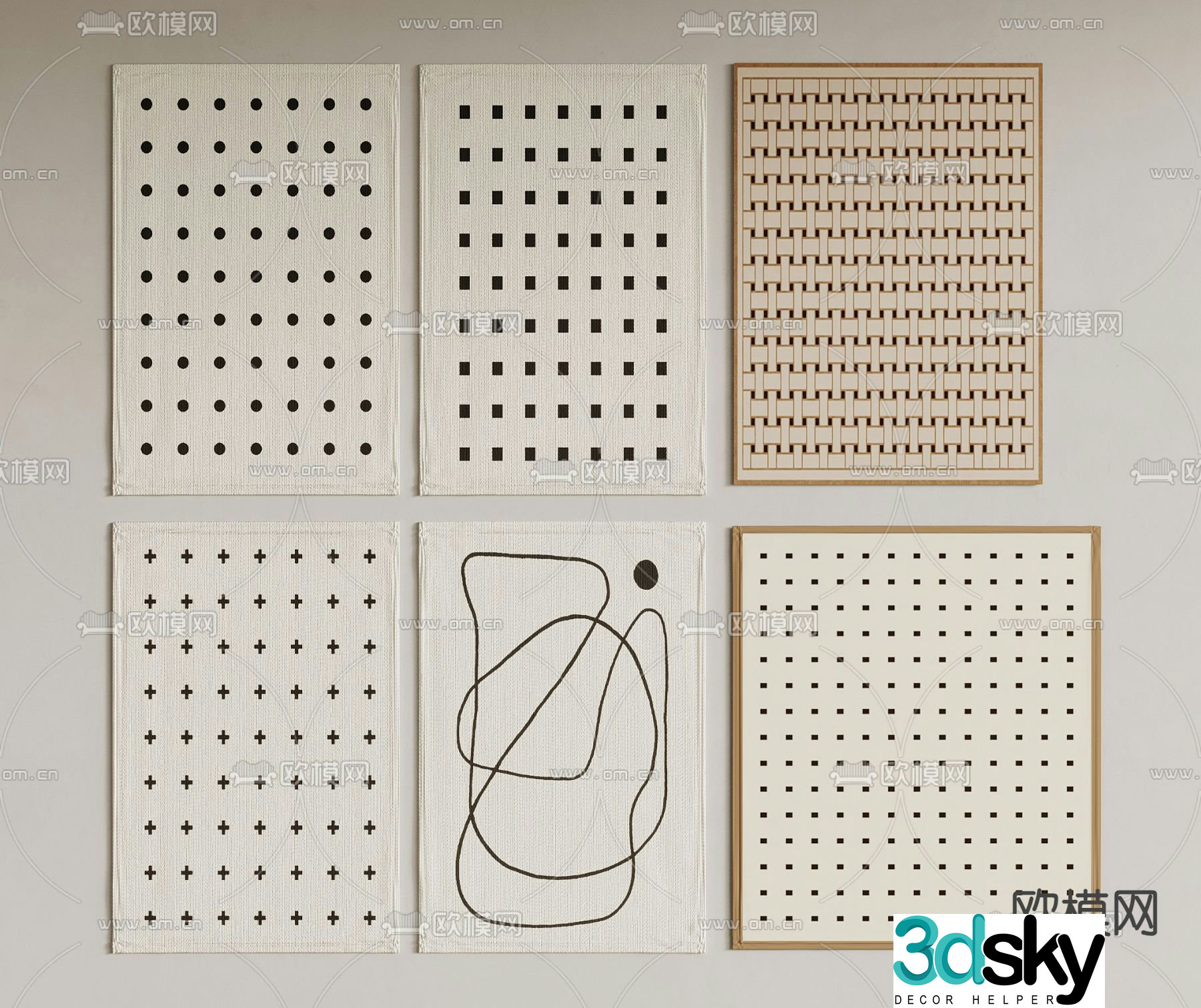 Simple carpet Square carpet 3d model