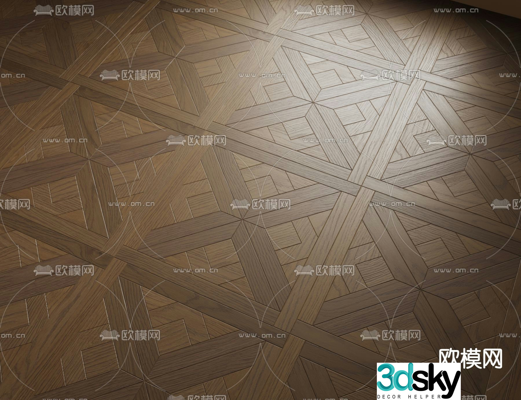 3d model of spliced â€‹â€‹wooden floor