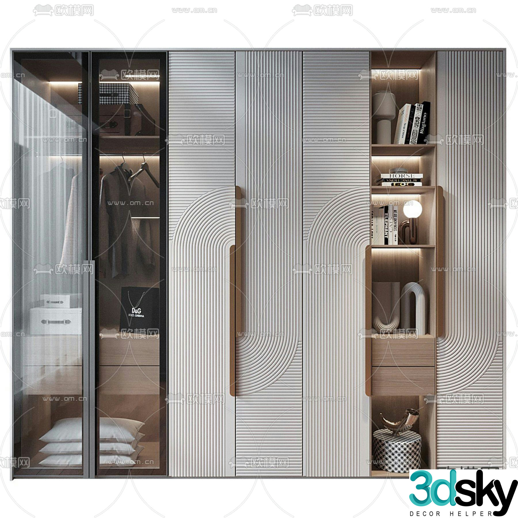 Modern wardrobe 3d model