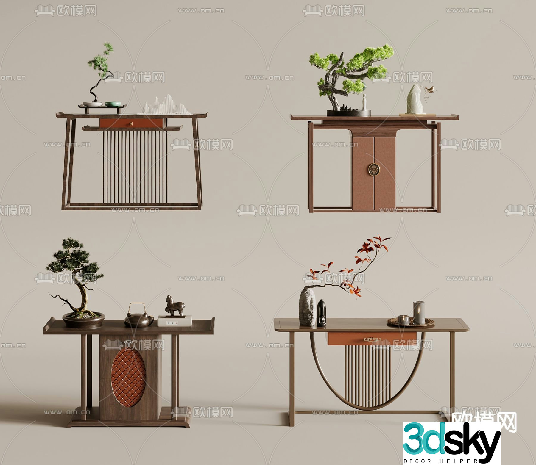 New Chinese-style Duanjingdai 3D model
