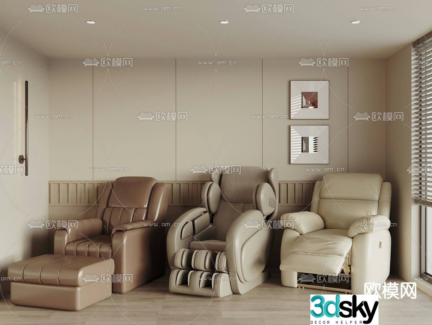 Massage chair foot massage chair massage sofa foot massage chair 3d model