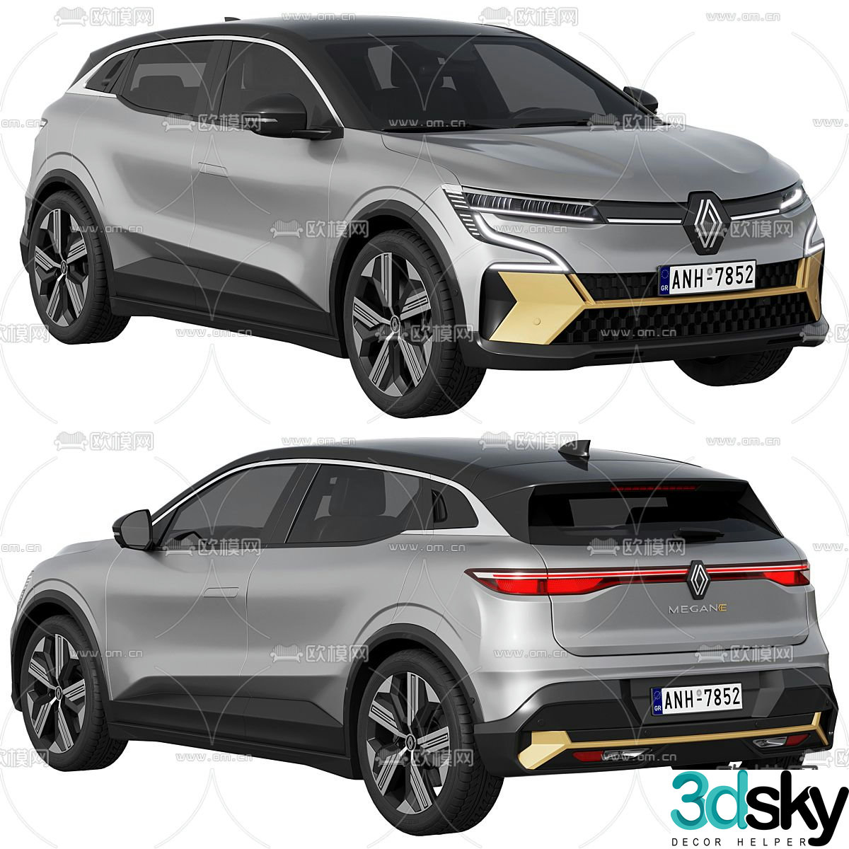Renault car sedan 3d model
