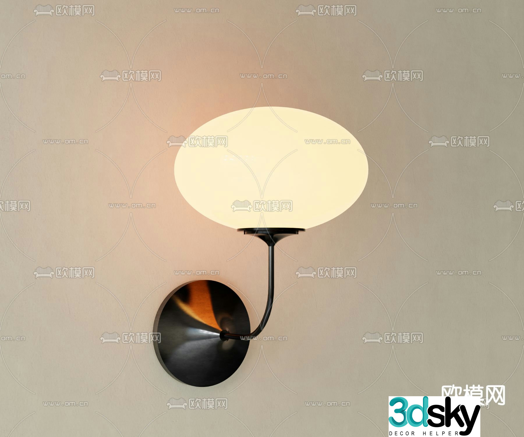 Wabi-sabi wall lamp 3d model