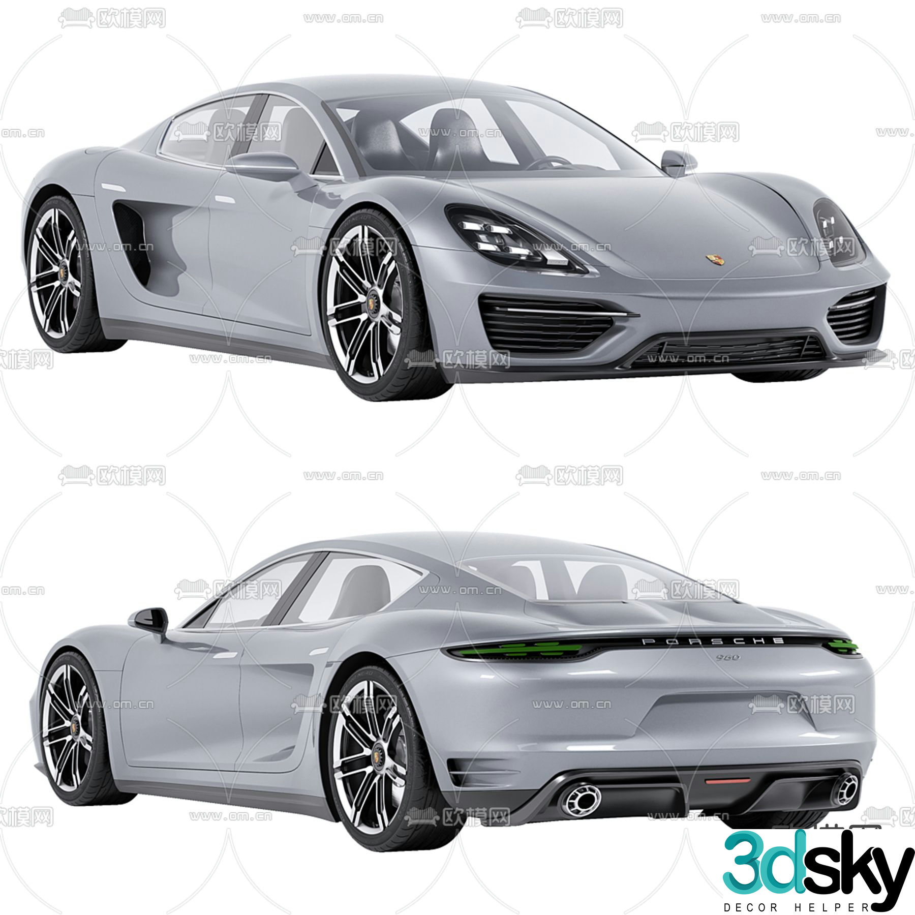 porsche 960 car sports car supercar 3d model