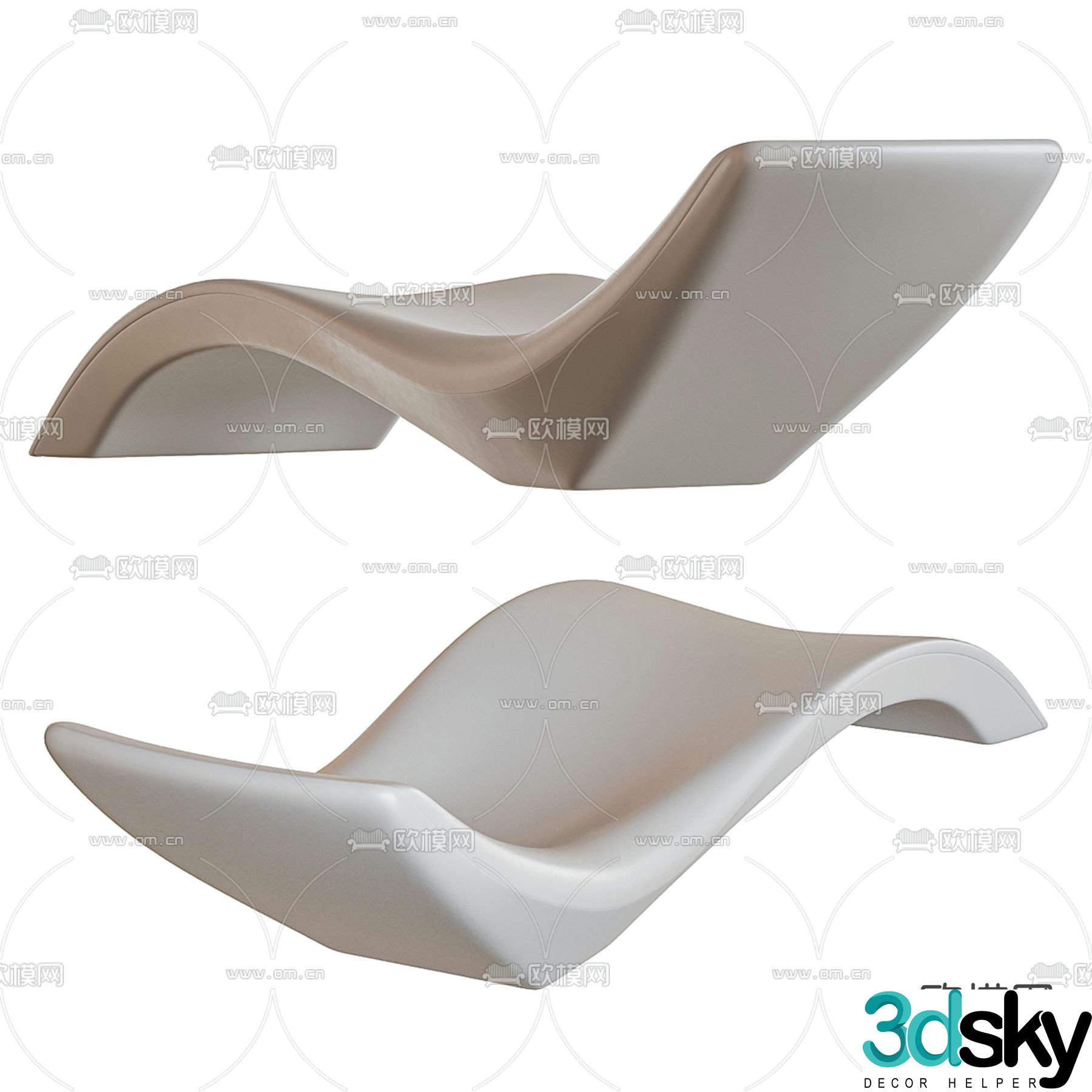 MYYOUR outdoor lounge chair sun chair balcony chair 3d model